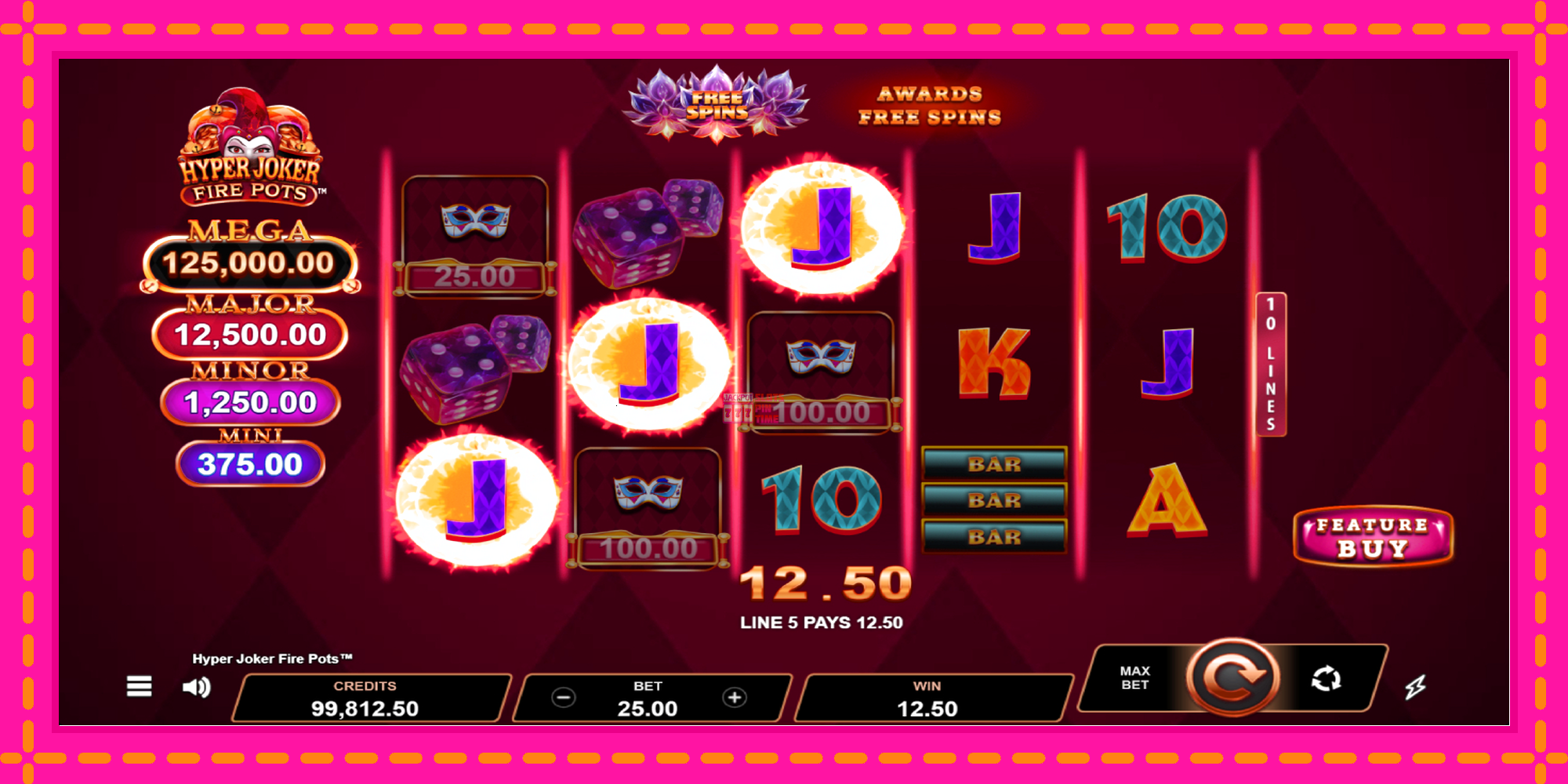 Slot machine Hyper Joker Fire Pots gratuitamente, immagine 2