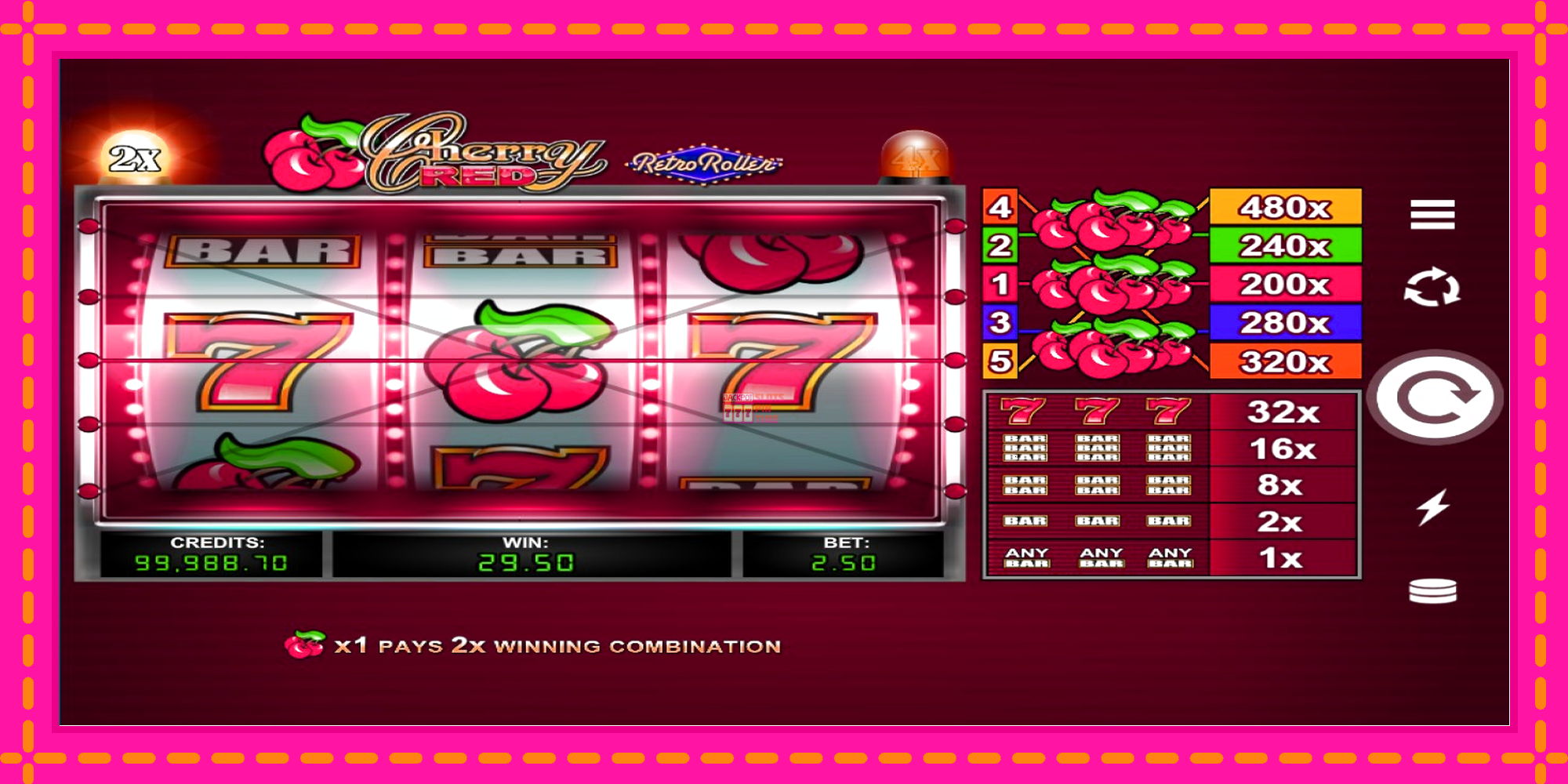 Slot machine Cherry Red Retro Roller gratuitamente, immagine 2