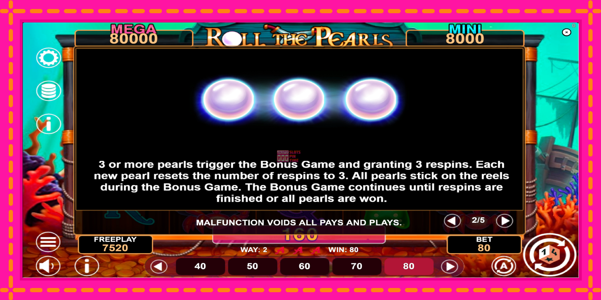 Slot machine Roll The Pearls Hold & Win gratuitamente, immagine 6