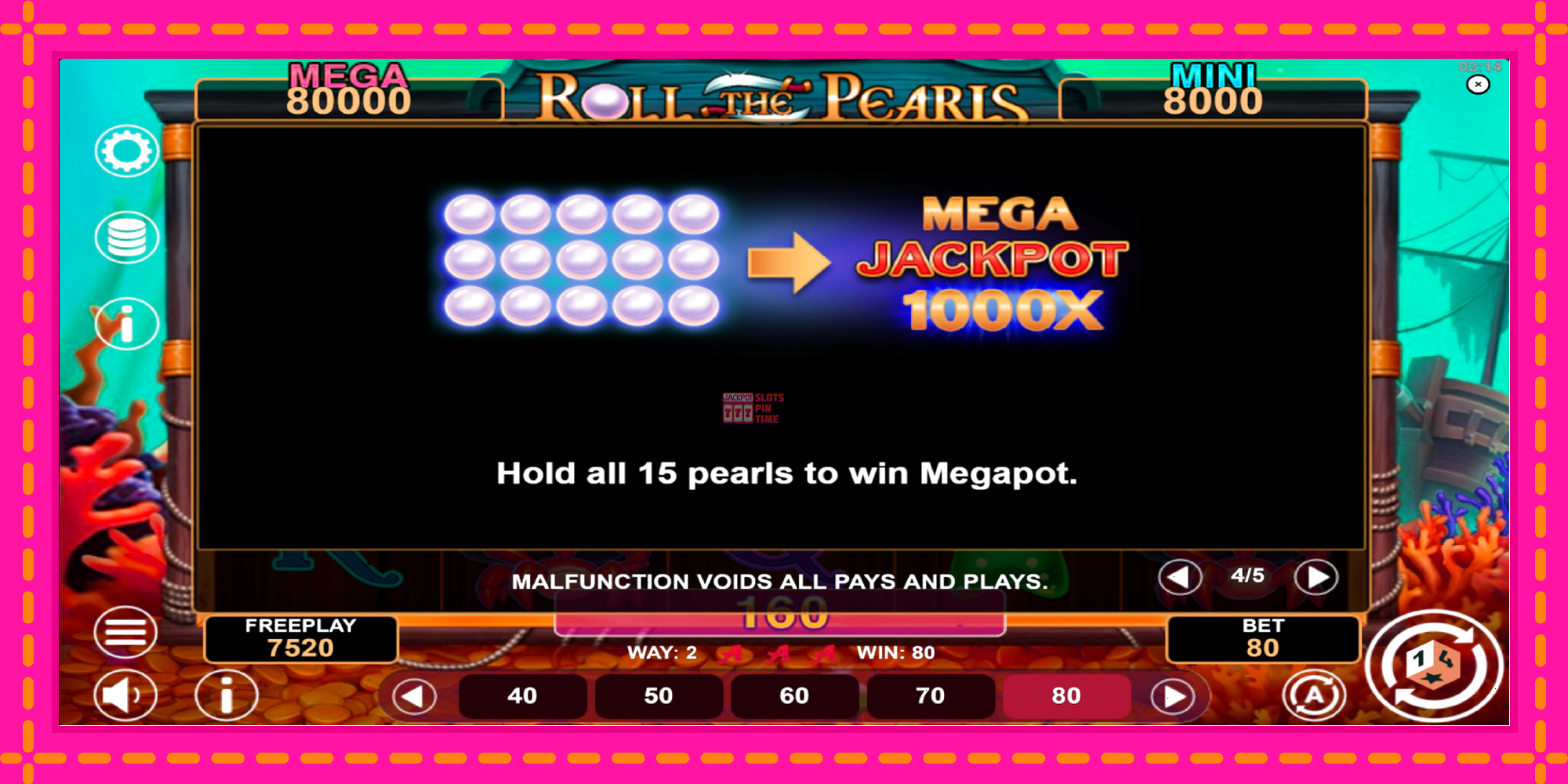 Slot machine Roll The Pearls Hold & Win gratuitamente, immagine 7