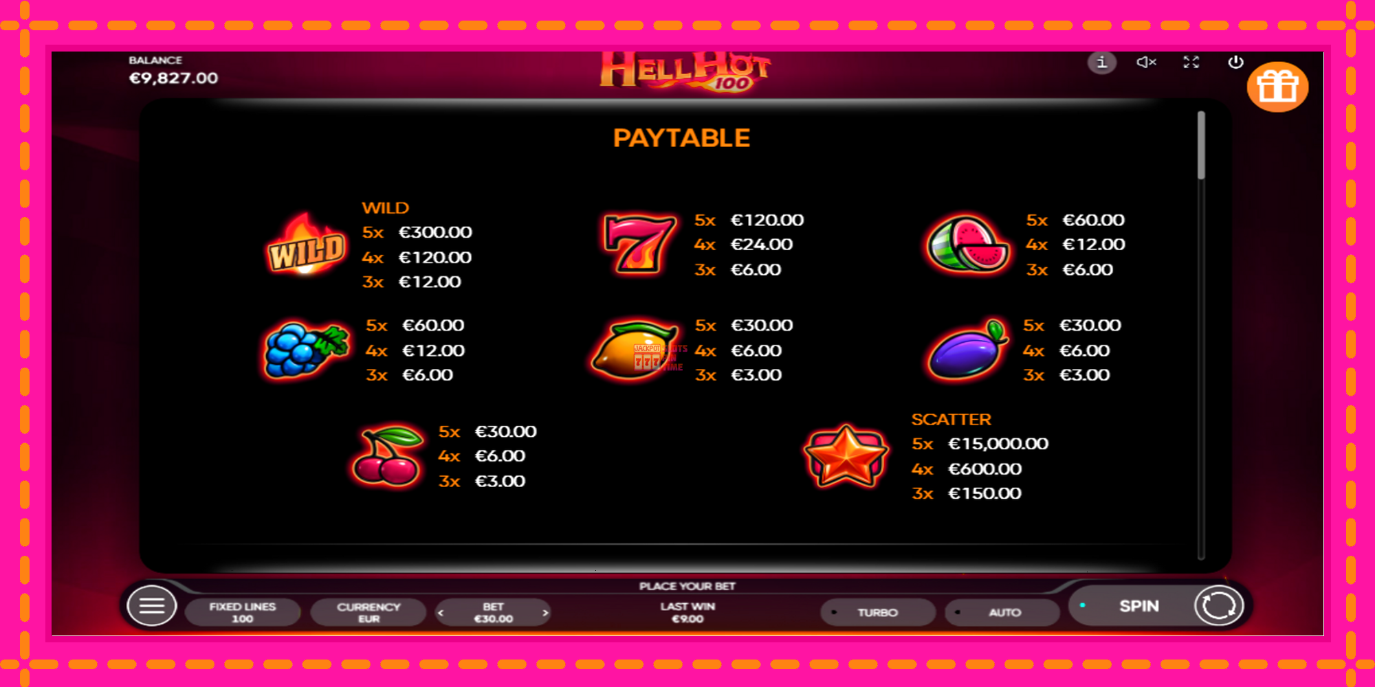 Slot machine Hell Hot 100 gratuitamente, immagine 3