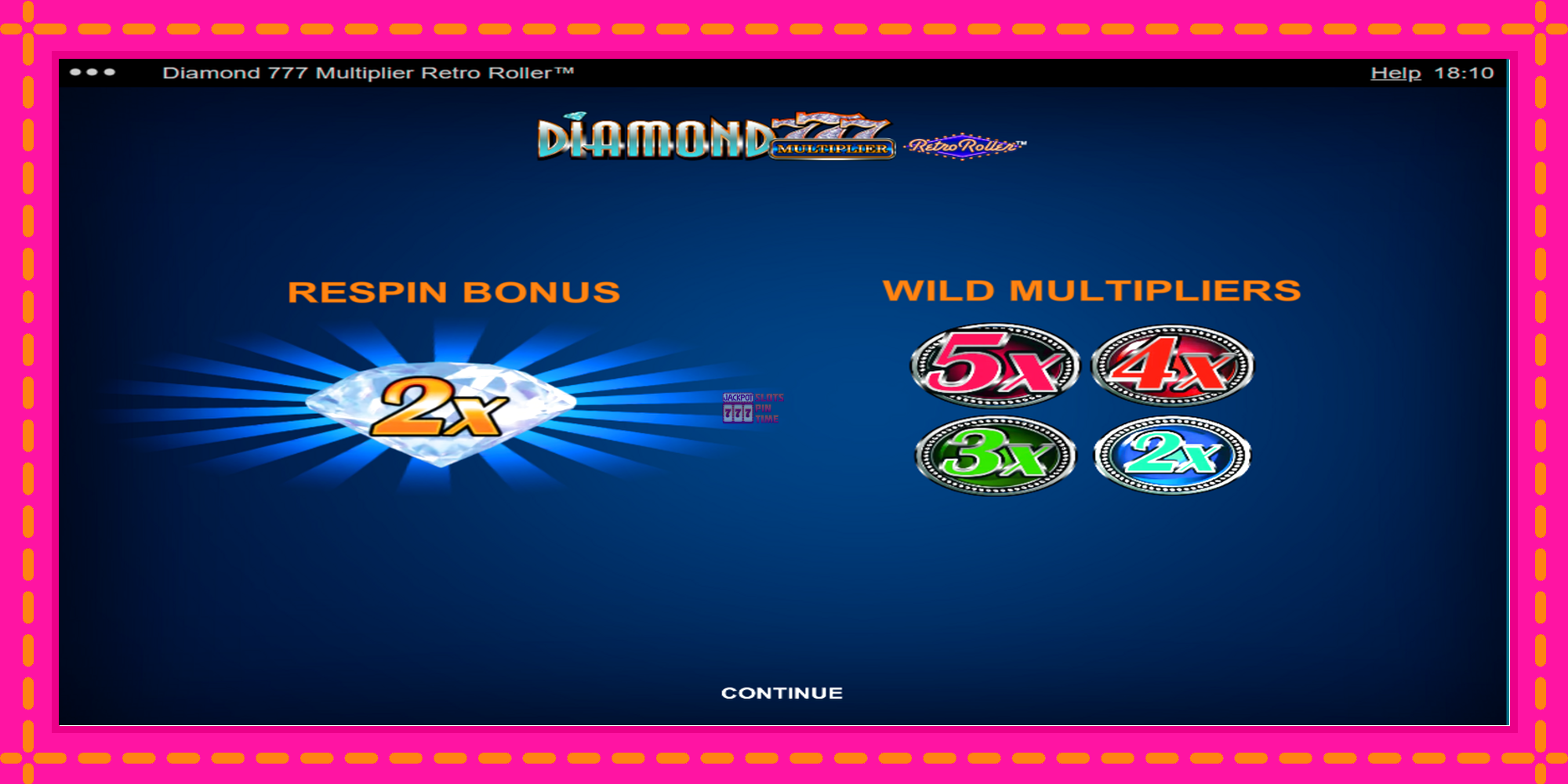 Slot machine Diamond 777 Multiplier Retro Roller gratuitamente, immagine 1