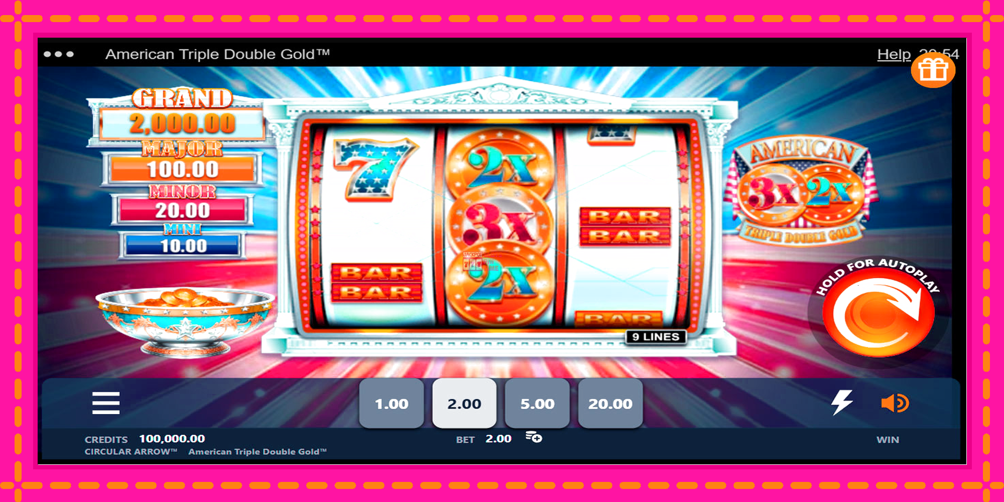 Slot machine American Triple Double Gold gratuitamente, immagine 1