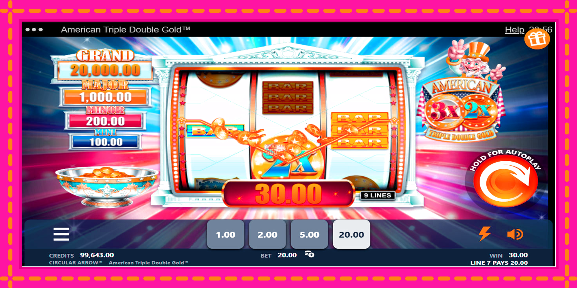 Slot machine American Triple Double Gold gratuitamente, immagine 5