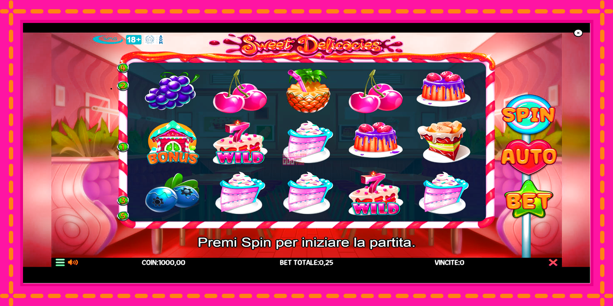 Slot machine Sweet Delicacies gratuitamente, immagine 1