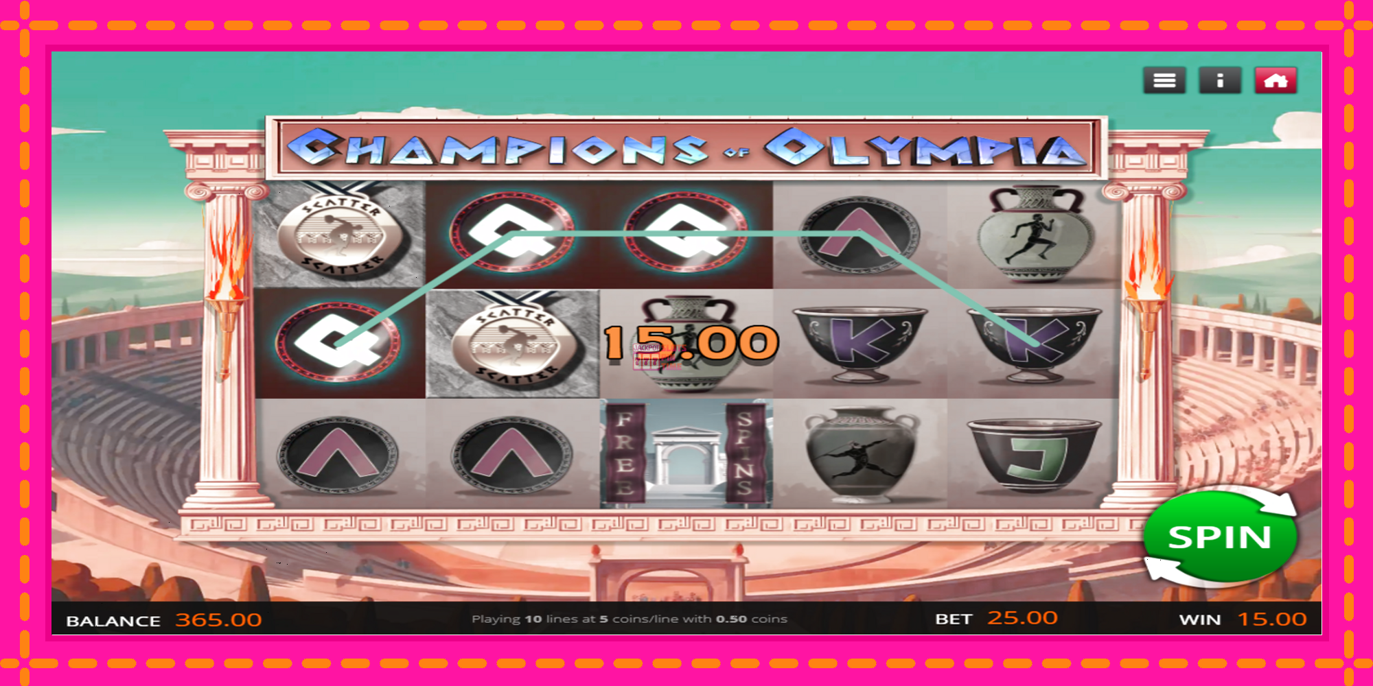 Slot machine Champions of Olympia gratuitamente, immagine 3