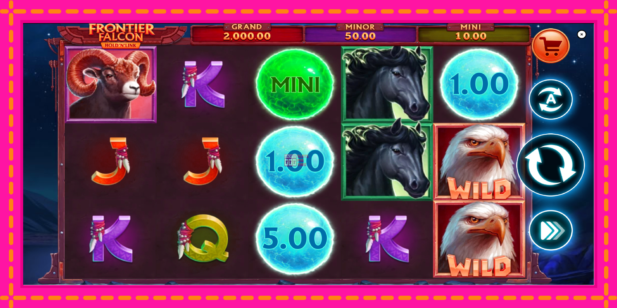 Slot machine Frontier Falcon Hold N Link gratuitamente, immagine 2