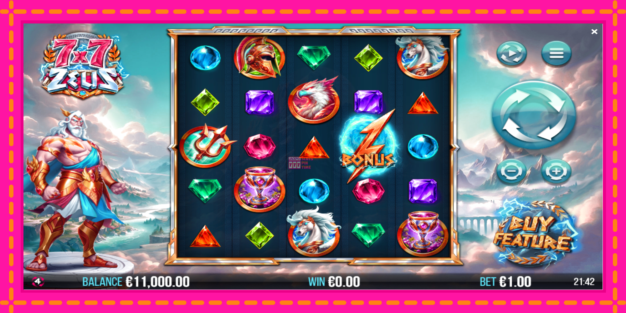 Slot machine 7x7 Zeus gratuitamente, immagine 2