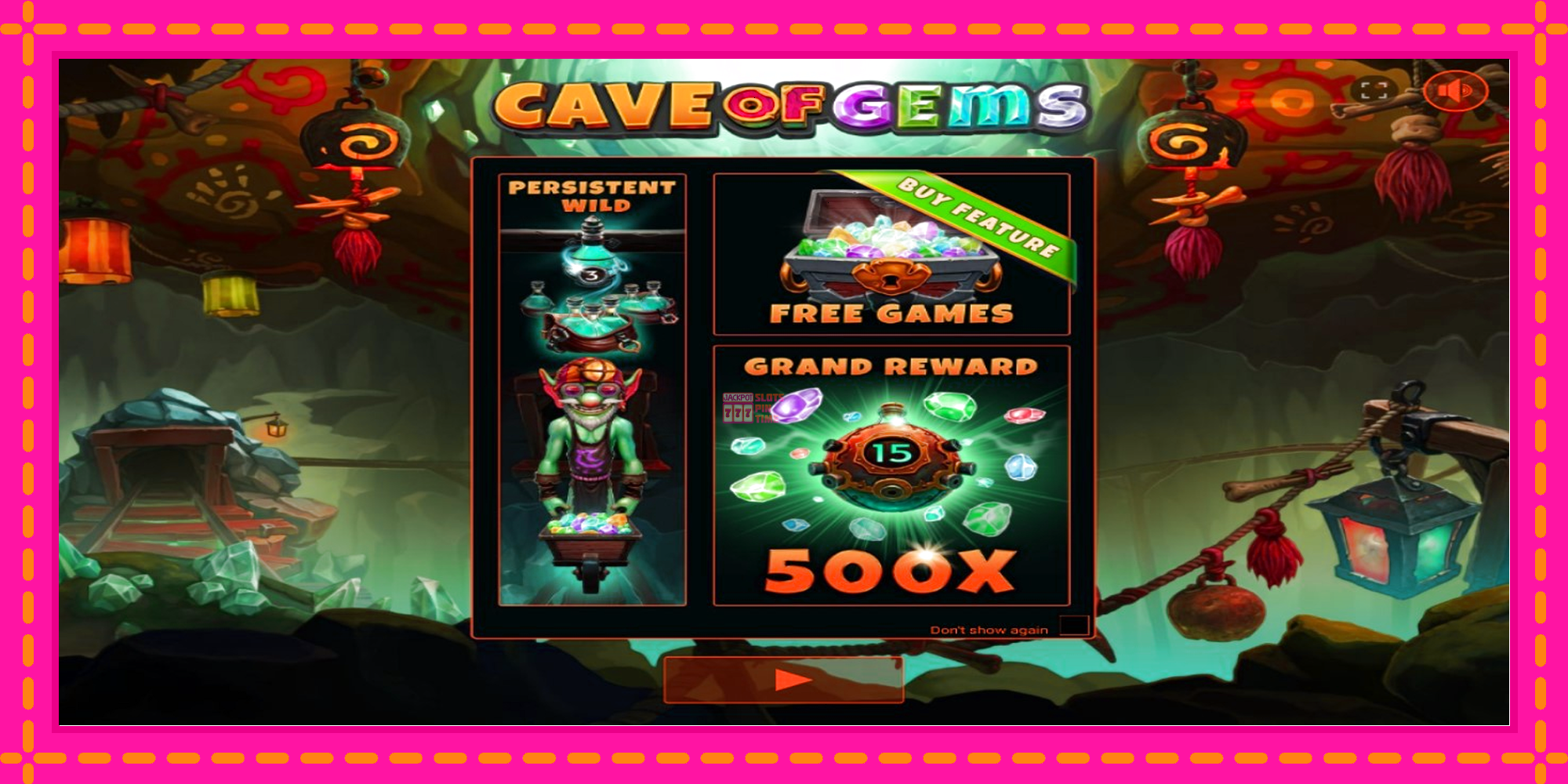 Slot machine Cave of Gems gratuitamente, immagine 1