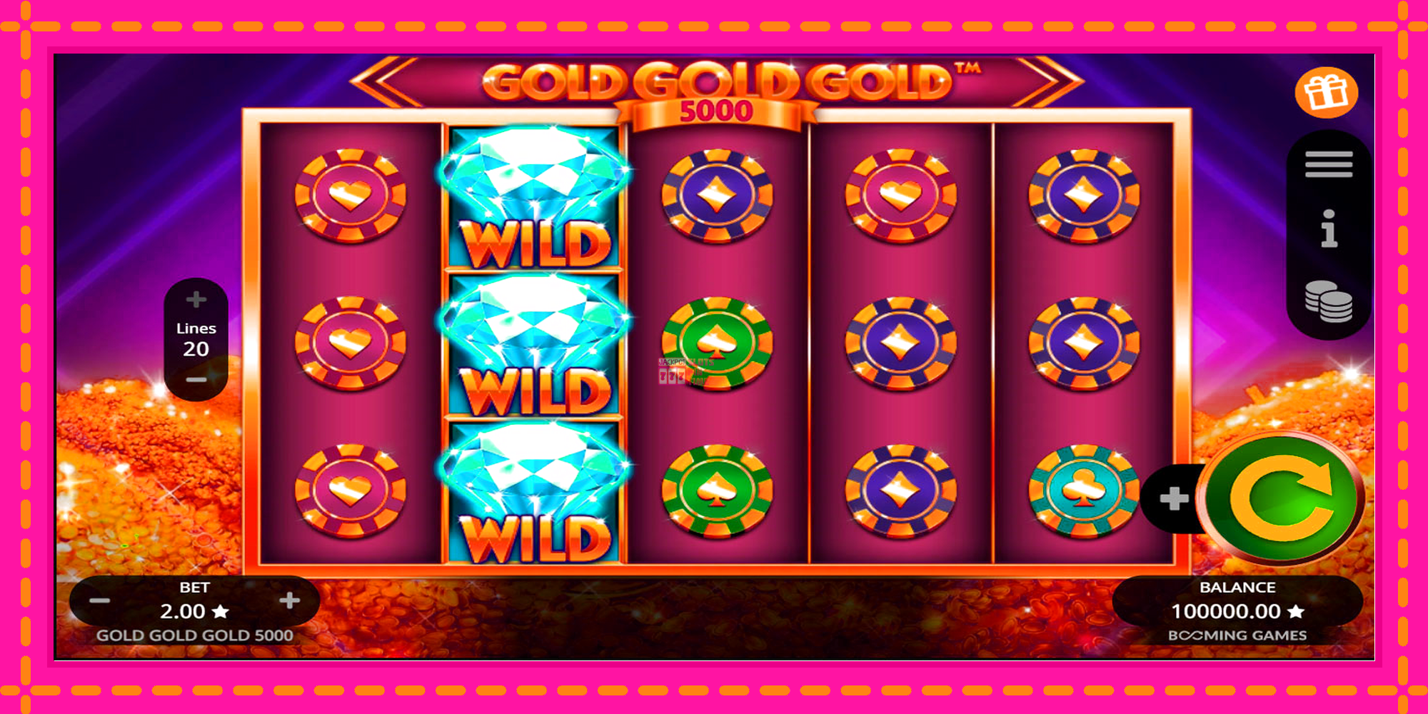 Slot machine Gold Gold Gold 5000 gratuitamente, immagine 1