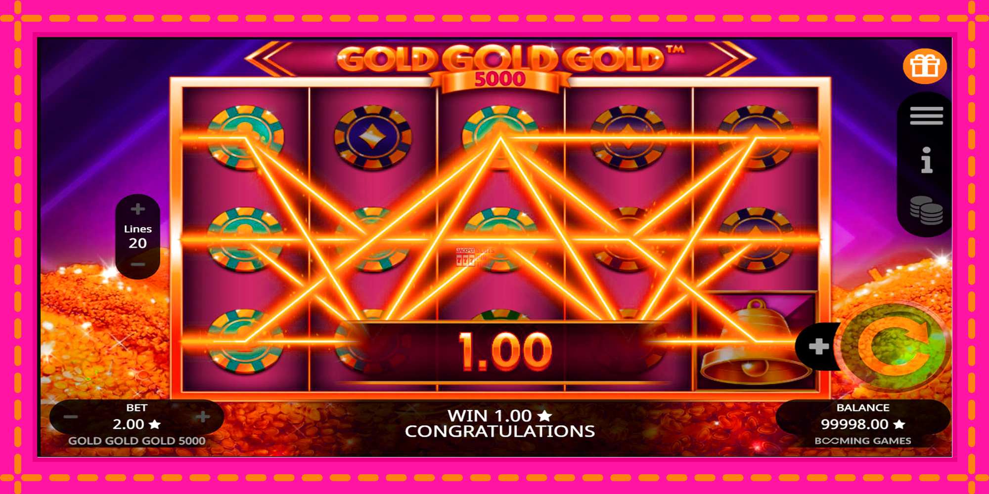 Slot machine Gold Gold Gold 5000 gratuitamente, immagine 2