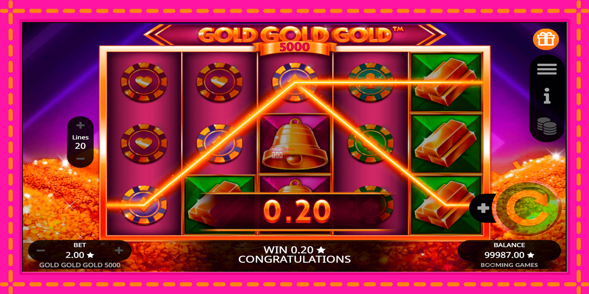 Slot machine Gold Gold Gold 5000 gratuitamente, immagine 3