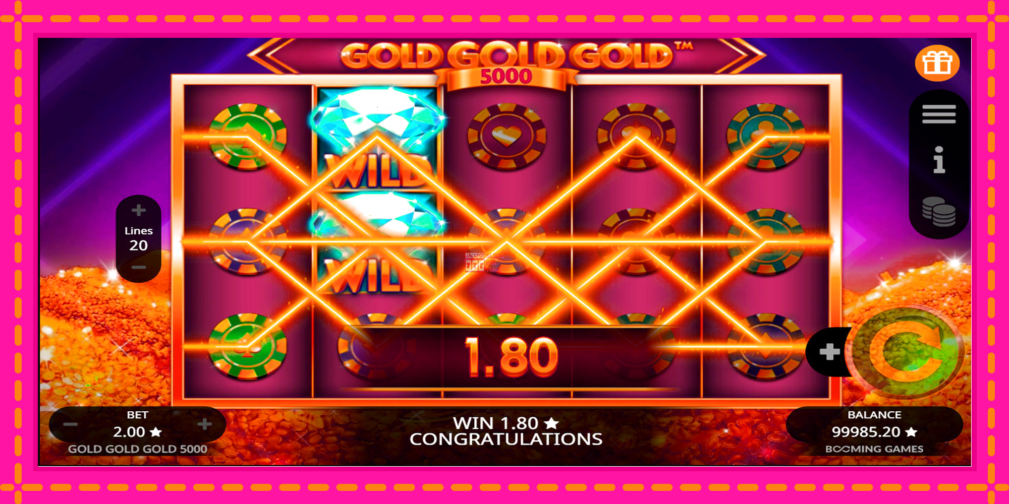 Slot machine Gold Gold Gold 5000 gratuitamente, immagine 4