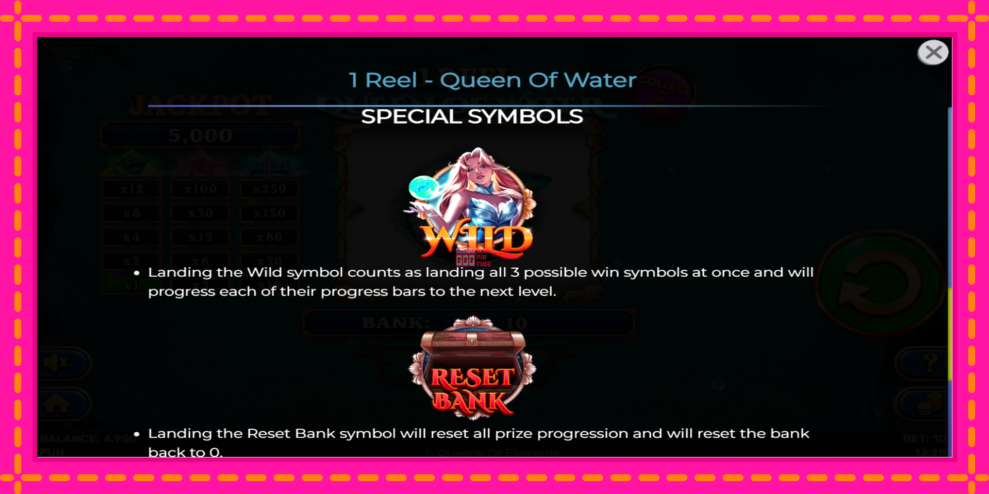 Slot machine 1 Reel Queen of Water gratuitamente, immagine 7