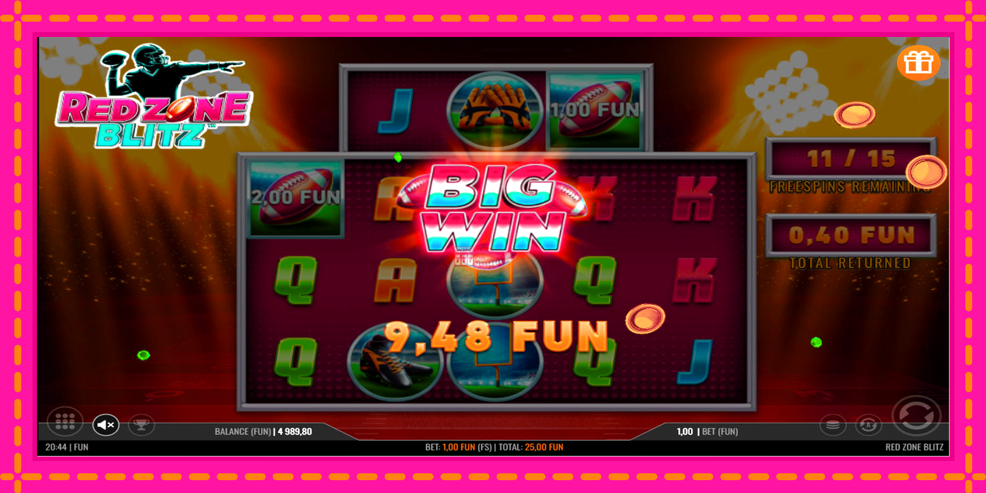 Slot machine Red Zone Blitz gratuitamente, immagine 5