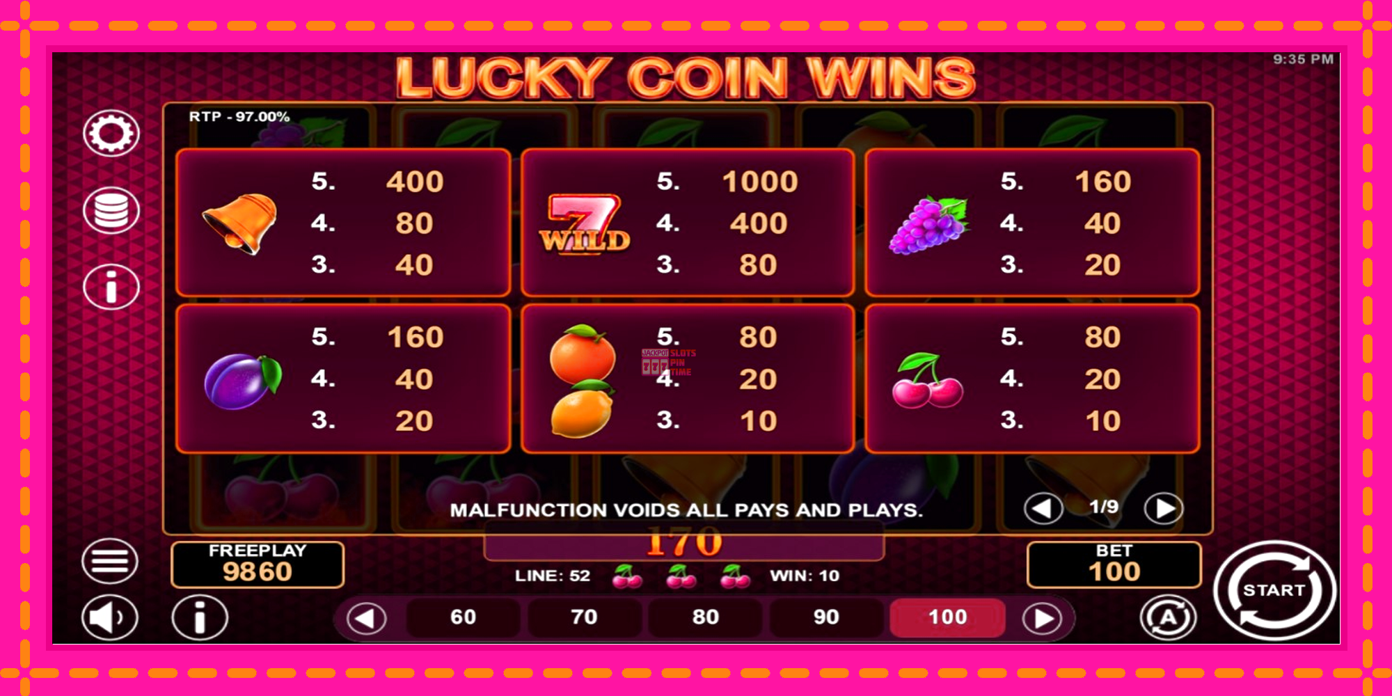 Slot machine Lucky Coin Wins gratuitamente, immagine 4