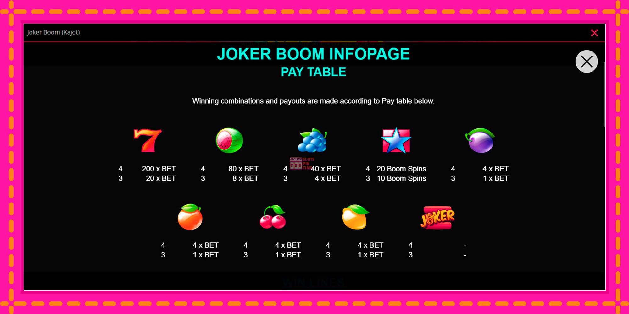 Slot machine Joker Boom gratuitamente, immagine 2