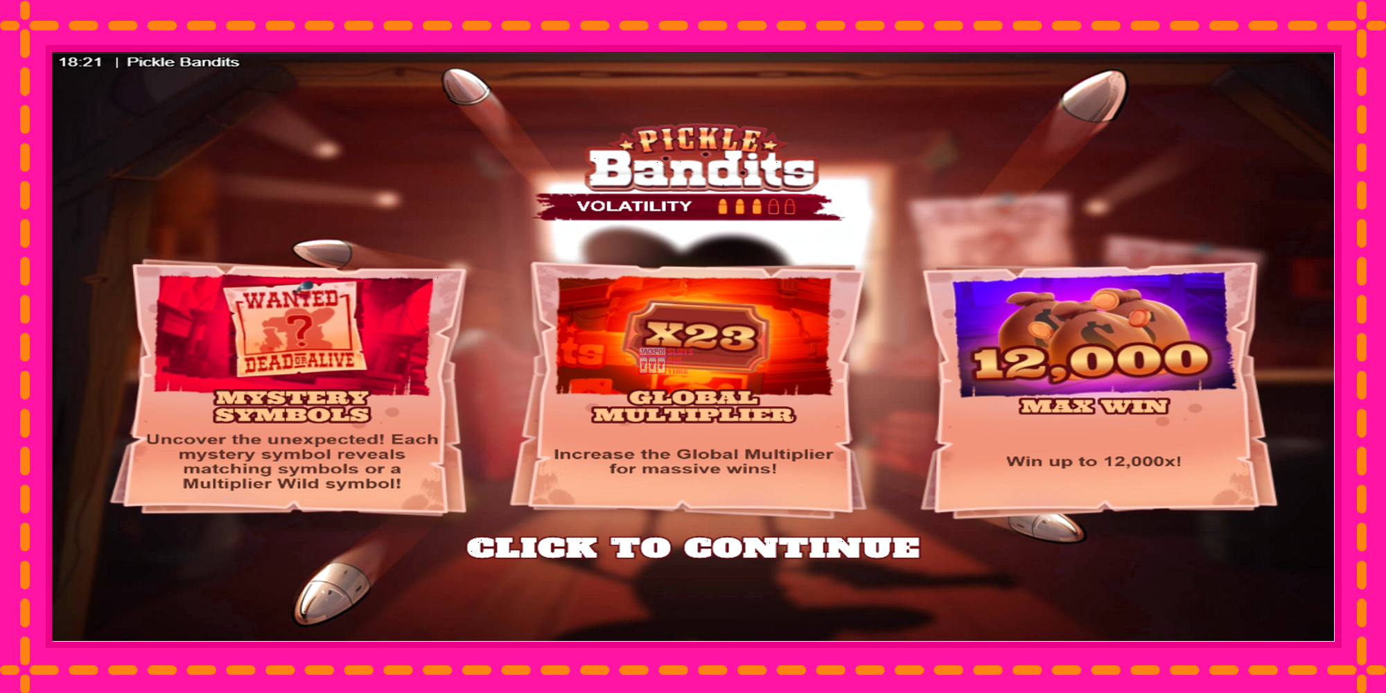 Slot machine Pickle Bandits gratuitamente, immagine 1