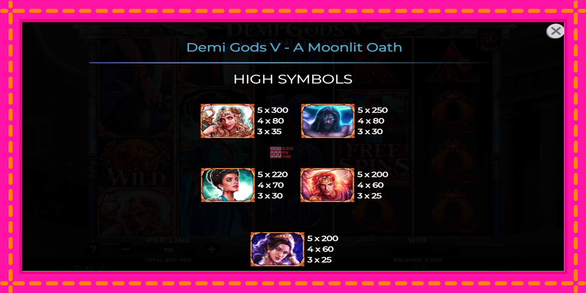 Slot machine Demi Gods V – A Moonlit Oath gratuitamente, immagine 6