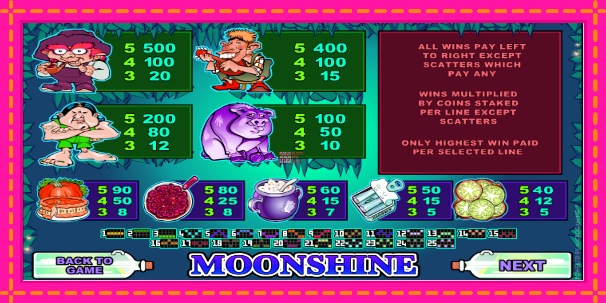 Slot machine Moonshine gratuitamente, immagine 5