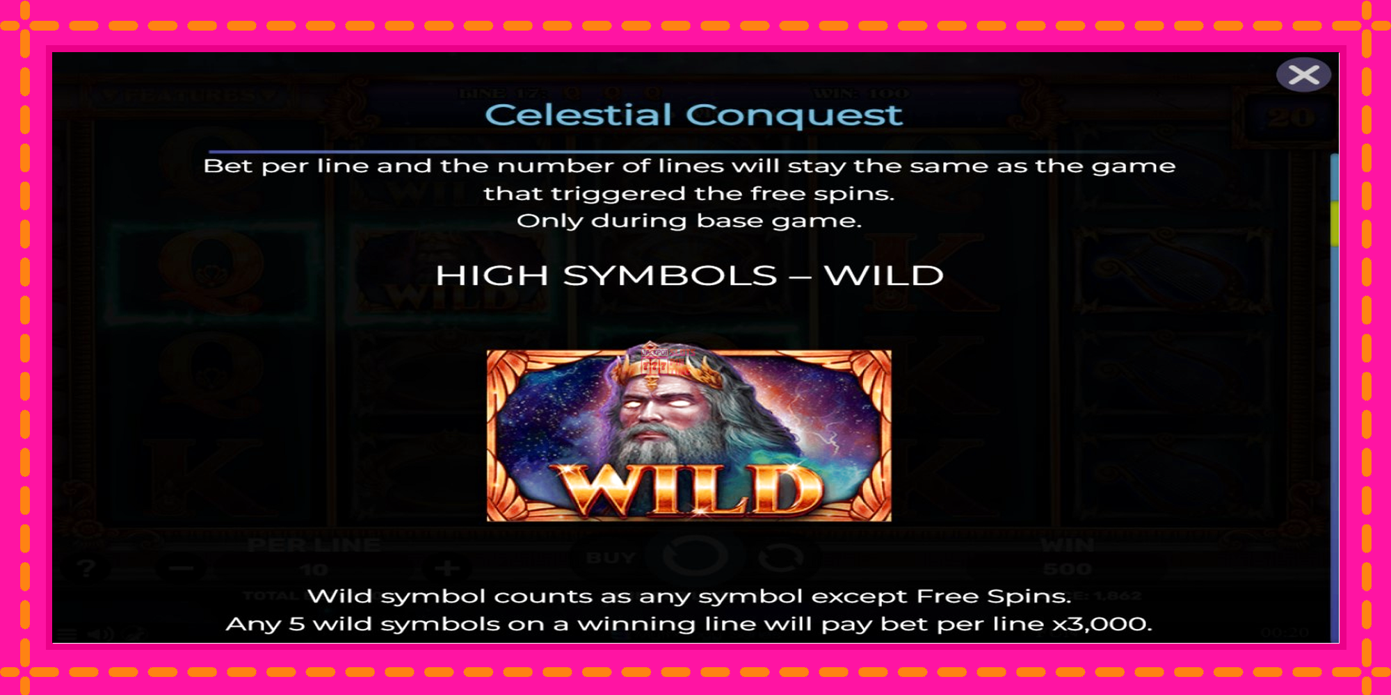 Slot machine Celestial Conquest gratuitamente, immagine 5