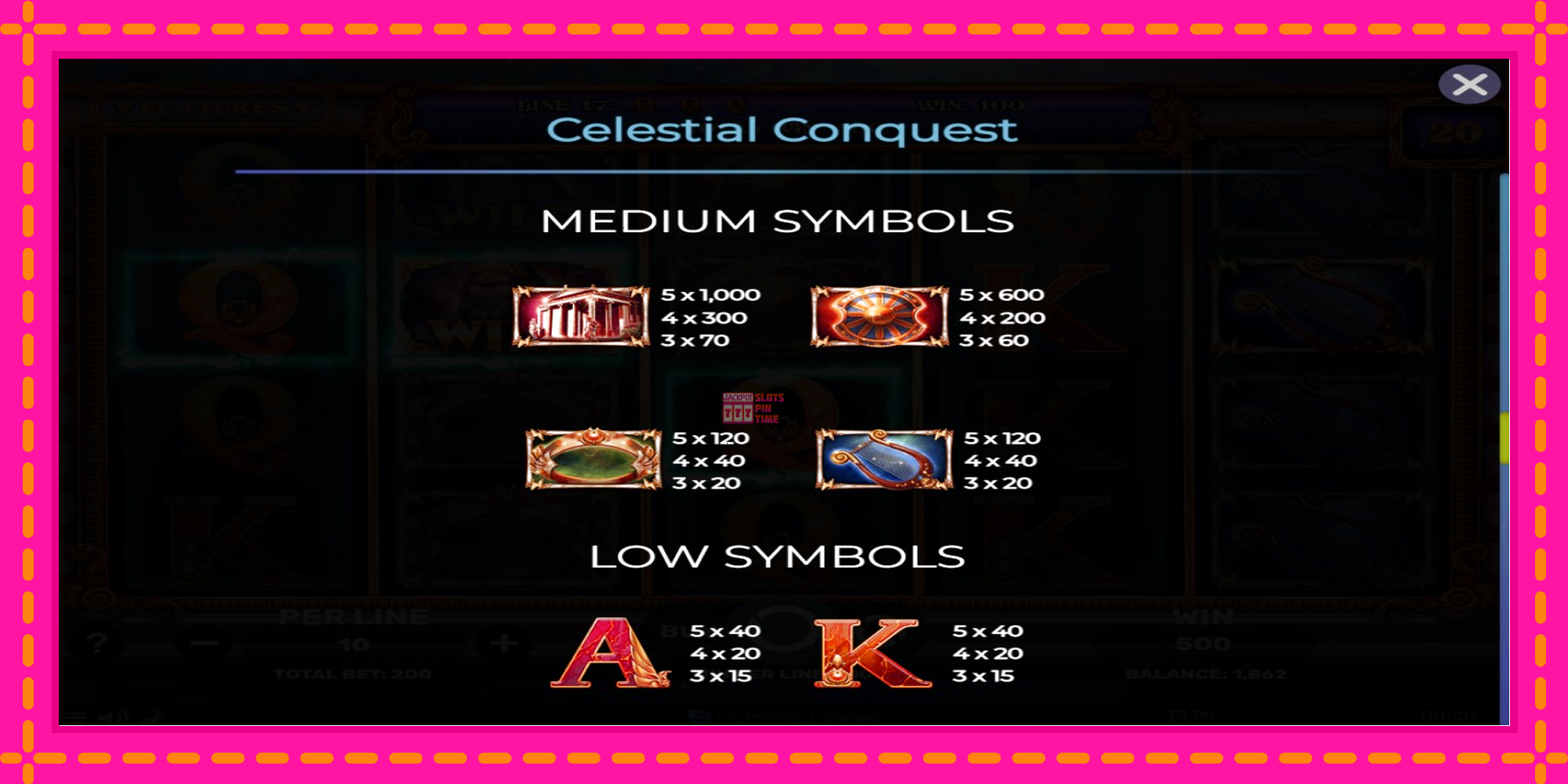 Slot machine Celestial Conquest gratuitamente, immagine 6