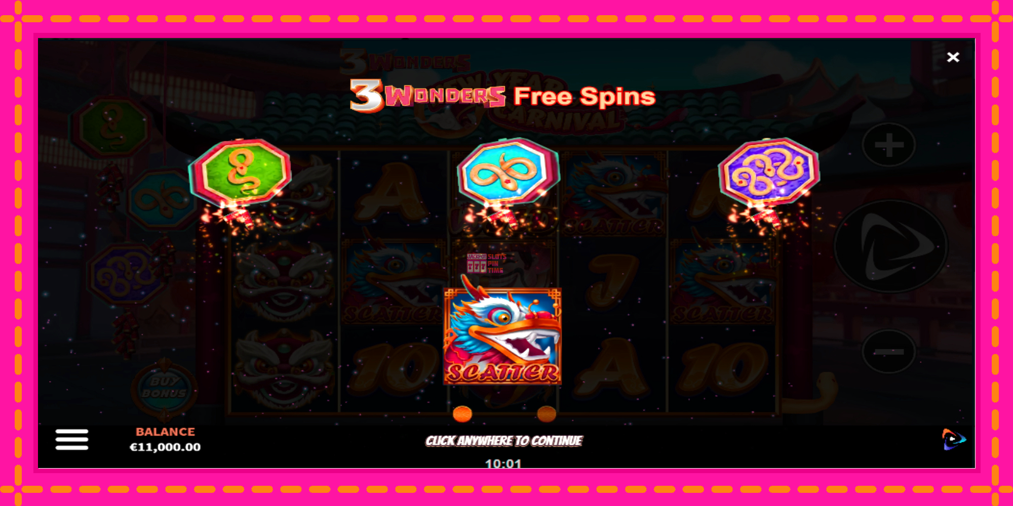 Slot machine 3 Wonders New Year Carnival gratuitamente, immagine 1