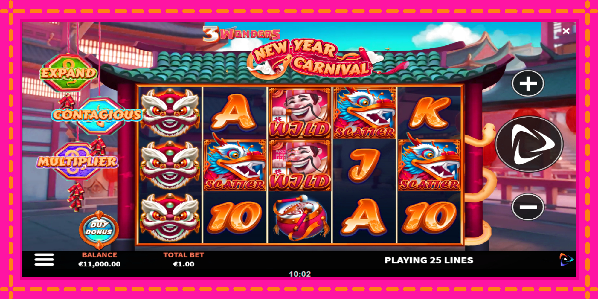 Slot machine 3 Wonders New Year Carnival gratuitamente, immagine 2