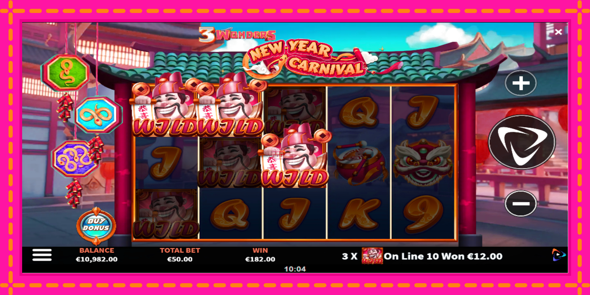 Slot machine 3 Wonders New Year Carnival gratuitamente, immagine 3