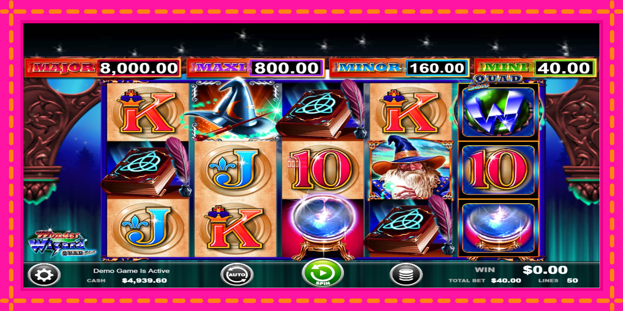 Slot machine Wonder Wizard Quad Shot gratuitamente, immagine 1