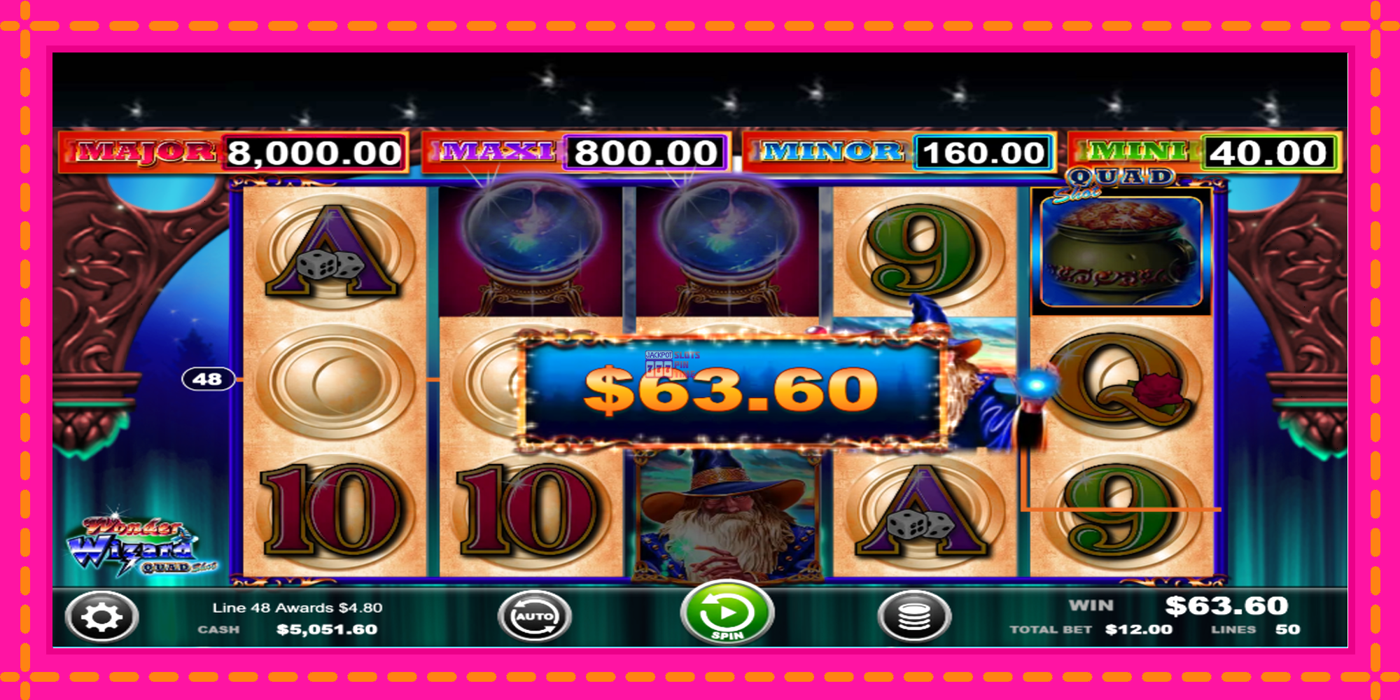 Slot machine Wonder Wizard Quad Shot gratuitamente, immagine 2