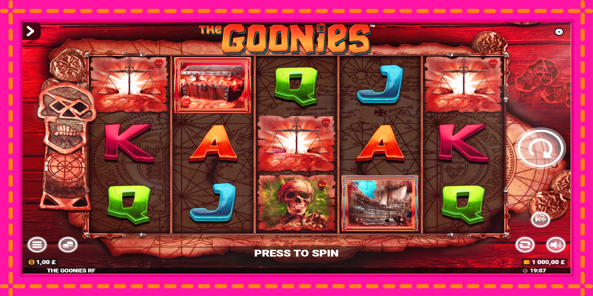 Slot machine The Goonies Deluxe Rapid Fire Jackpots gratuitamente, immagine 2