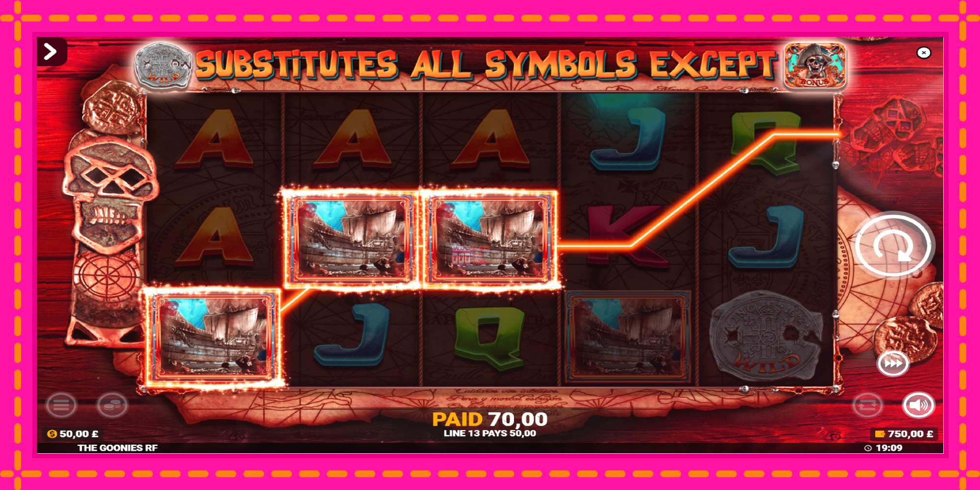 Slot machine The Goonies Deluxe Rapid Fire Jackpots gratuitamente, immagine 3