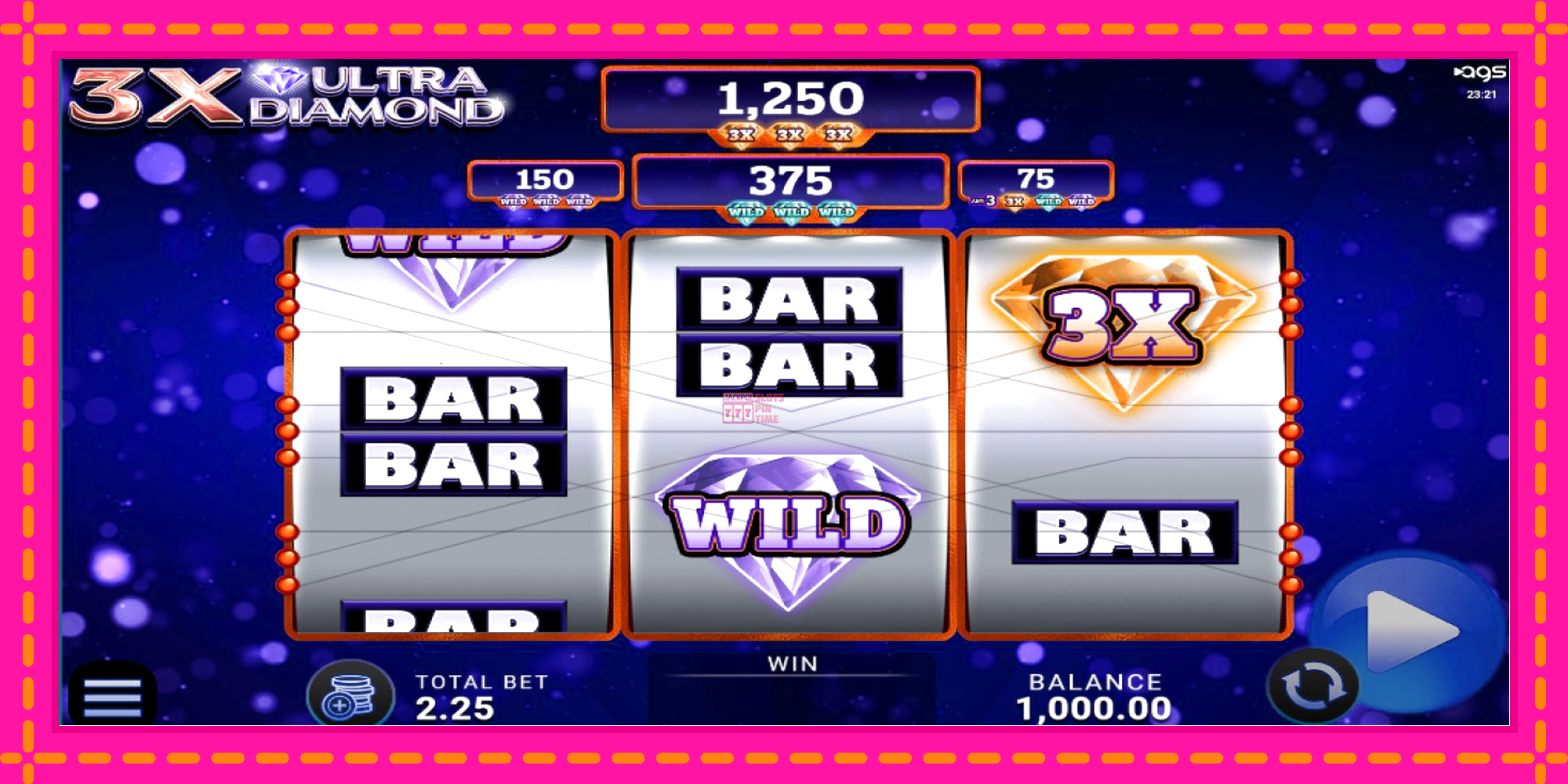 Slot machine 3x Ultra Diamond gratuitamente, immagine 1