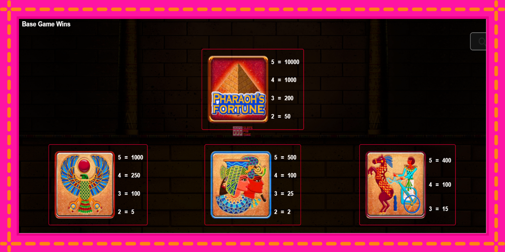 Slot machine Pharaohs Fortune gratuitamente, immagine 6