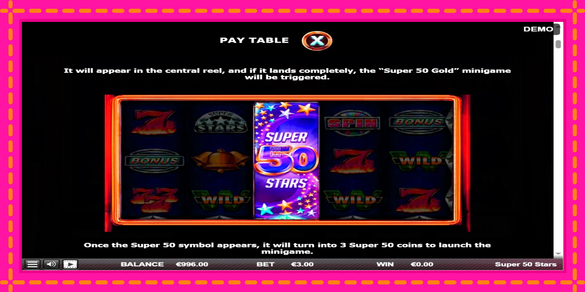 Slot machine Super 50 Stars gratuitamente, immagine 5