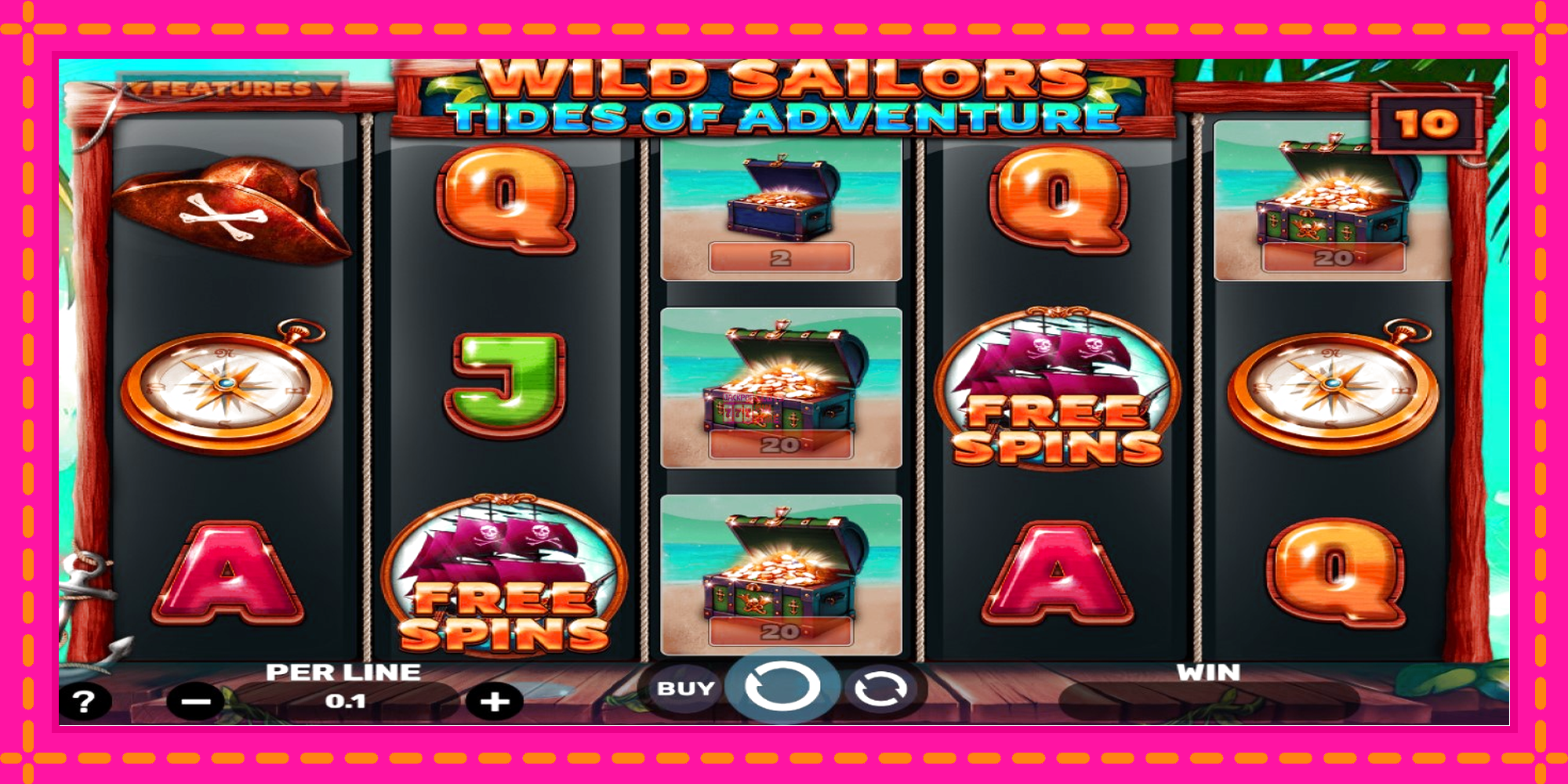 Slot machine Wild Sailors – Tides of Adventure gratuitamente, immagine 3