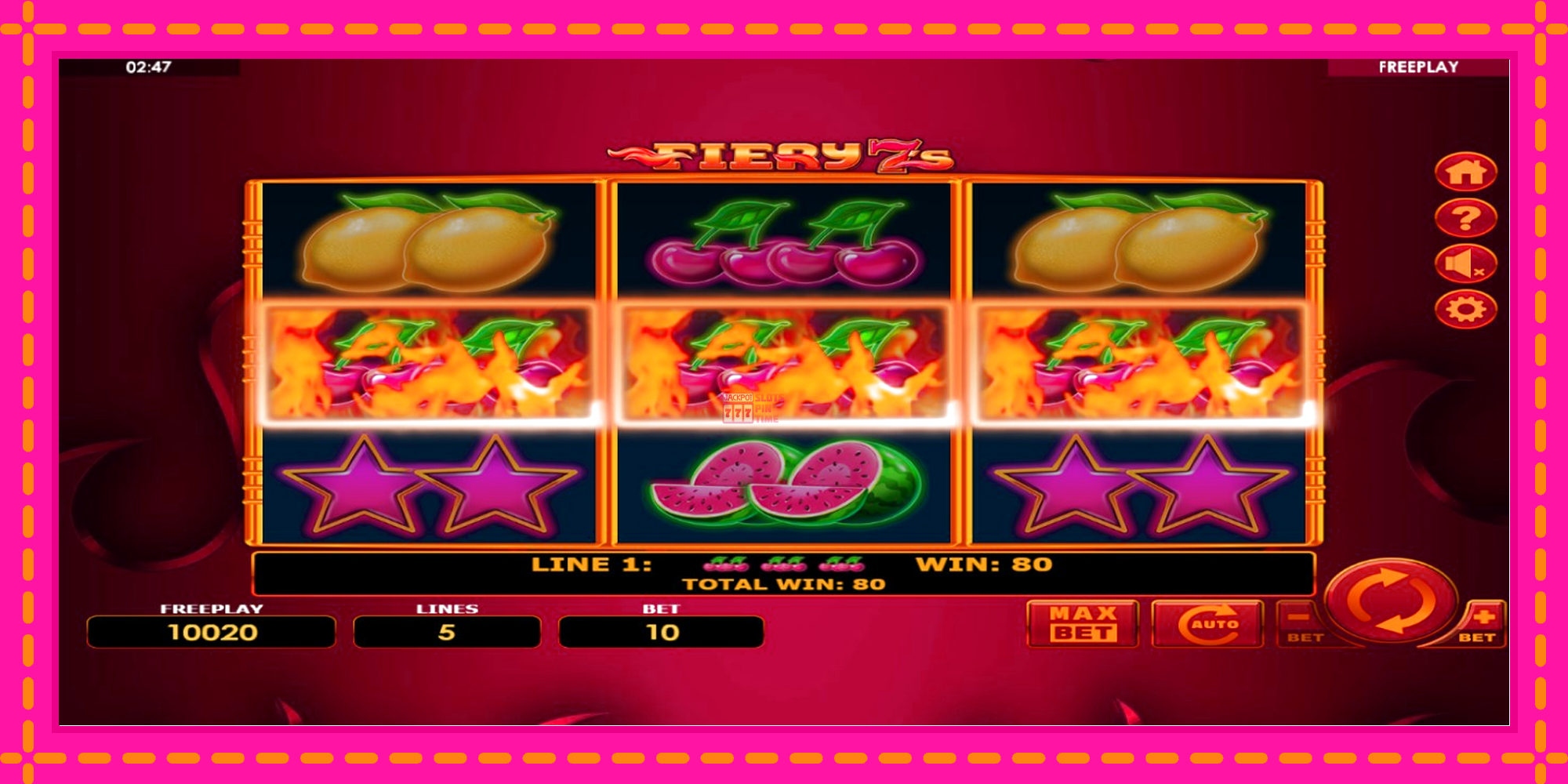 Slot machine Fiery 7s gratuitamente, immagine 3