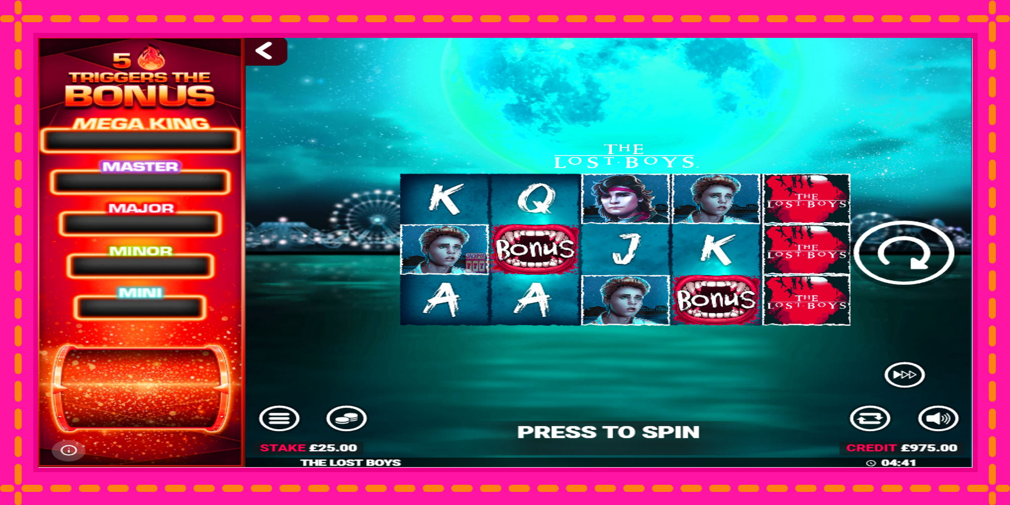 Slot machine The Lost Boys Rapid Fire Jackpots gratuitamente, immagine 1