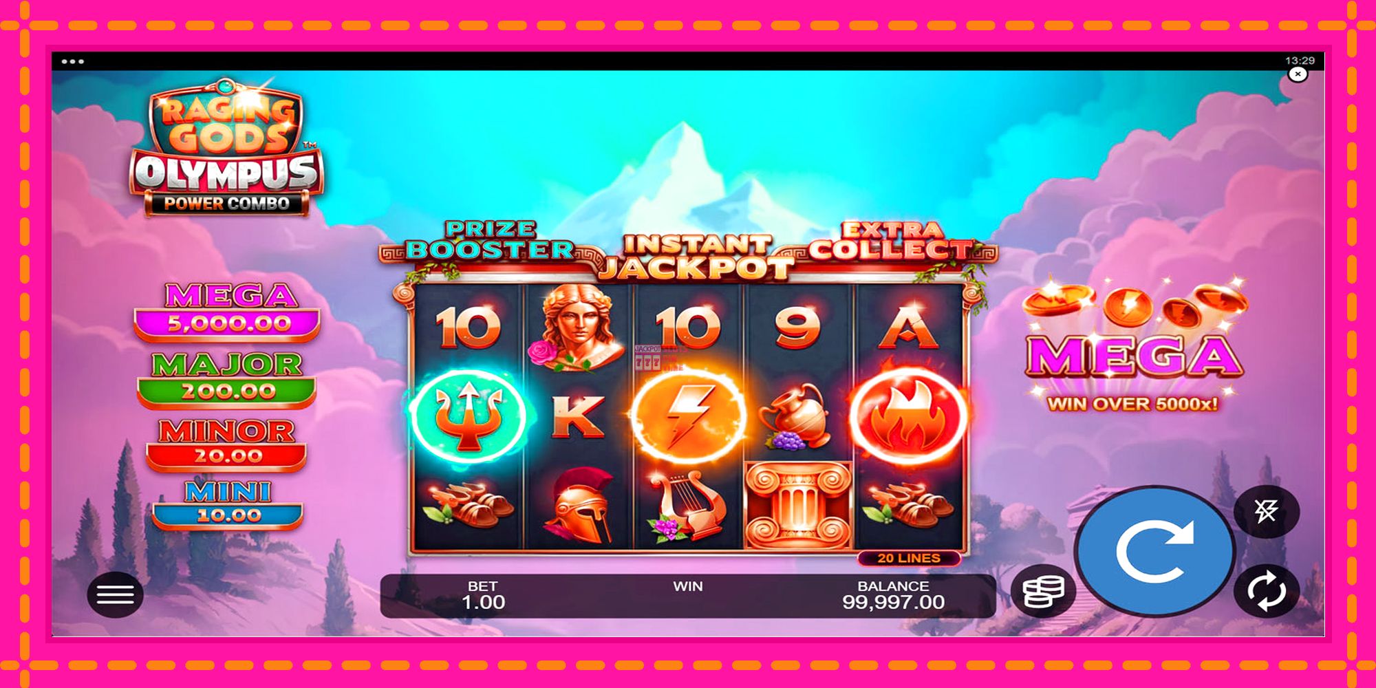 Slot machine Raging Gods: Olympus gratuitamente, immagine 1