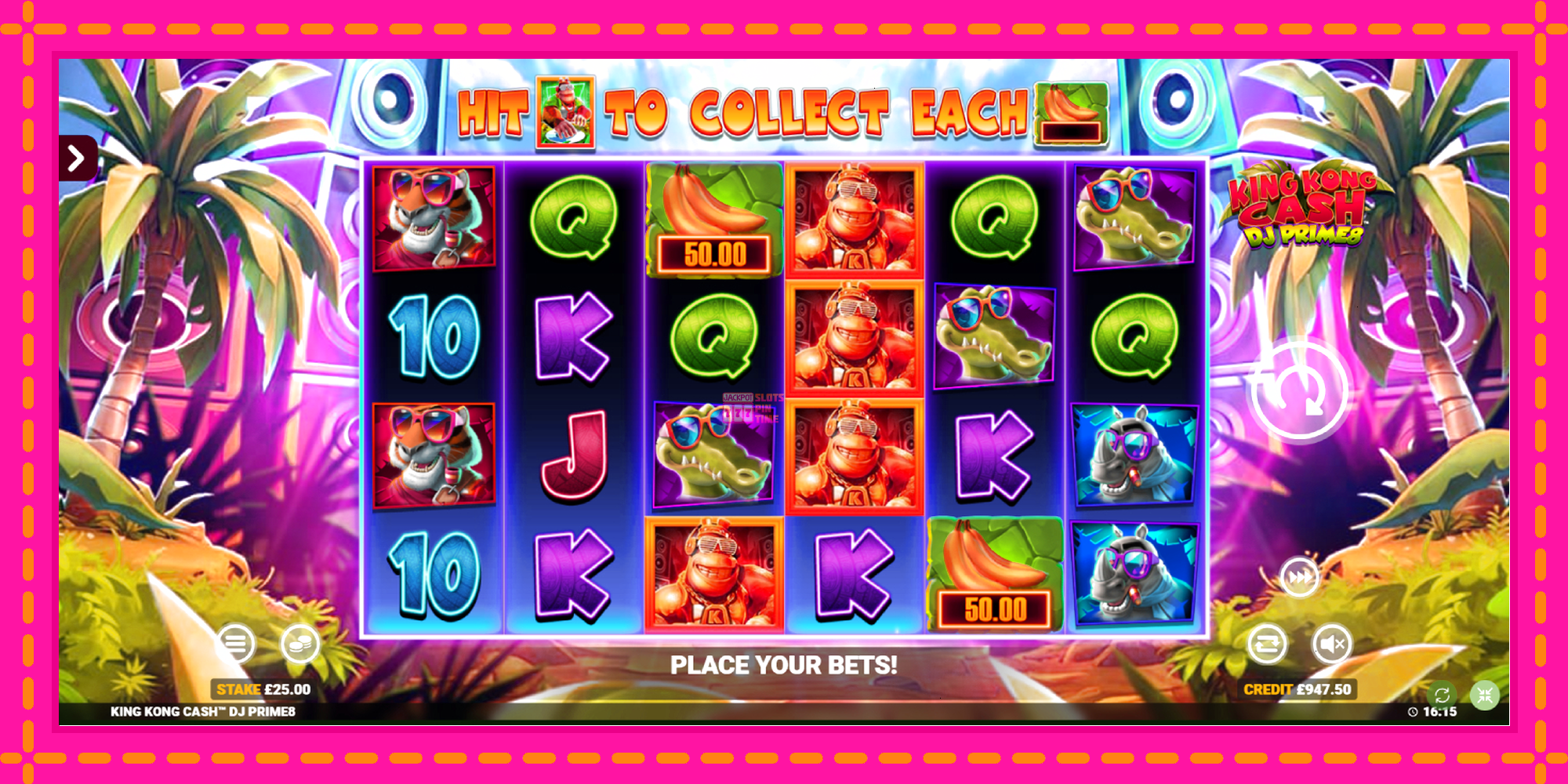 Slot machine King Kong Cash DJ Prime8 Rapid Fire Jackpots gratuitamente, immagine 2