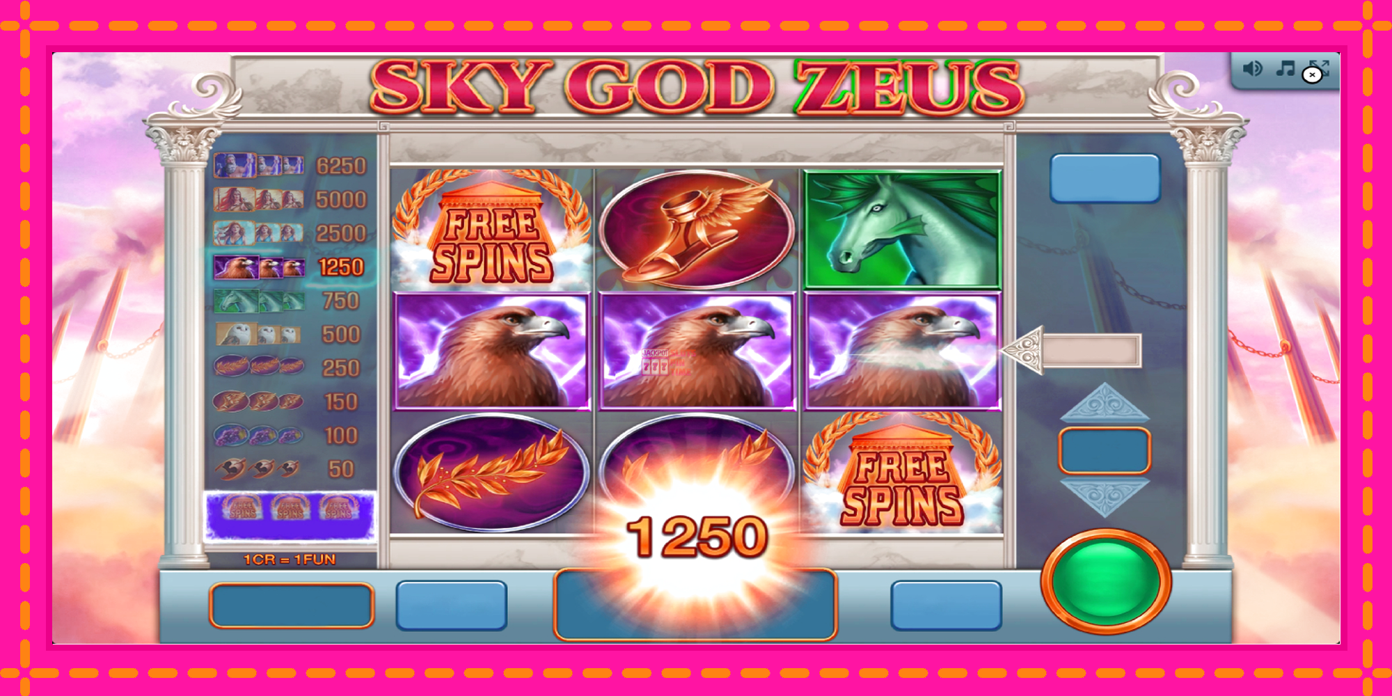 Slot machine Sky God Zeus 3x3 gratuitamente, immagine 2