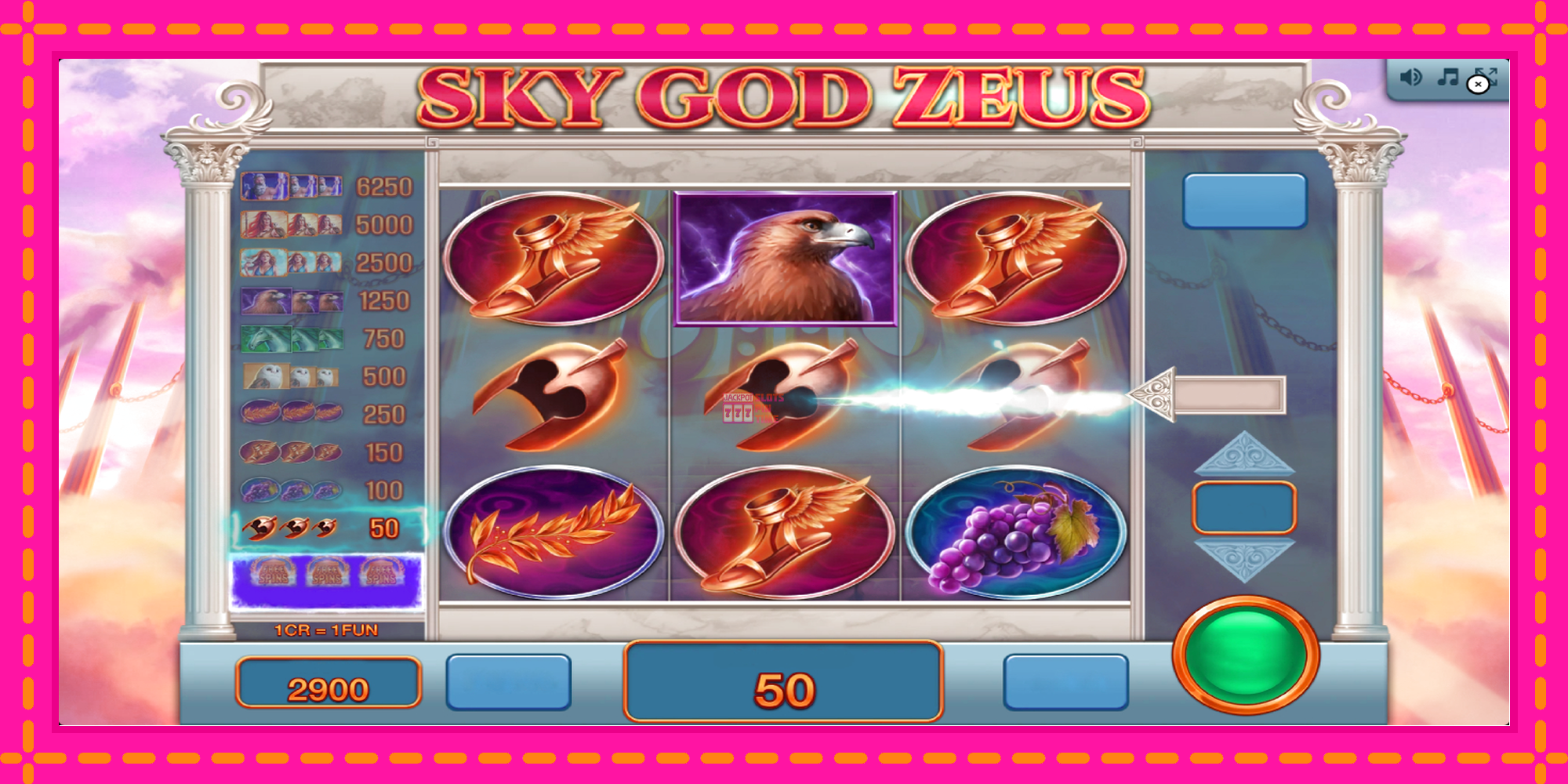 Slot machine Sky God Zeus 3x3 gratuitamente, immagine 4