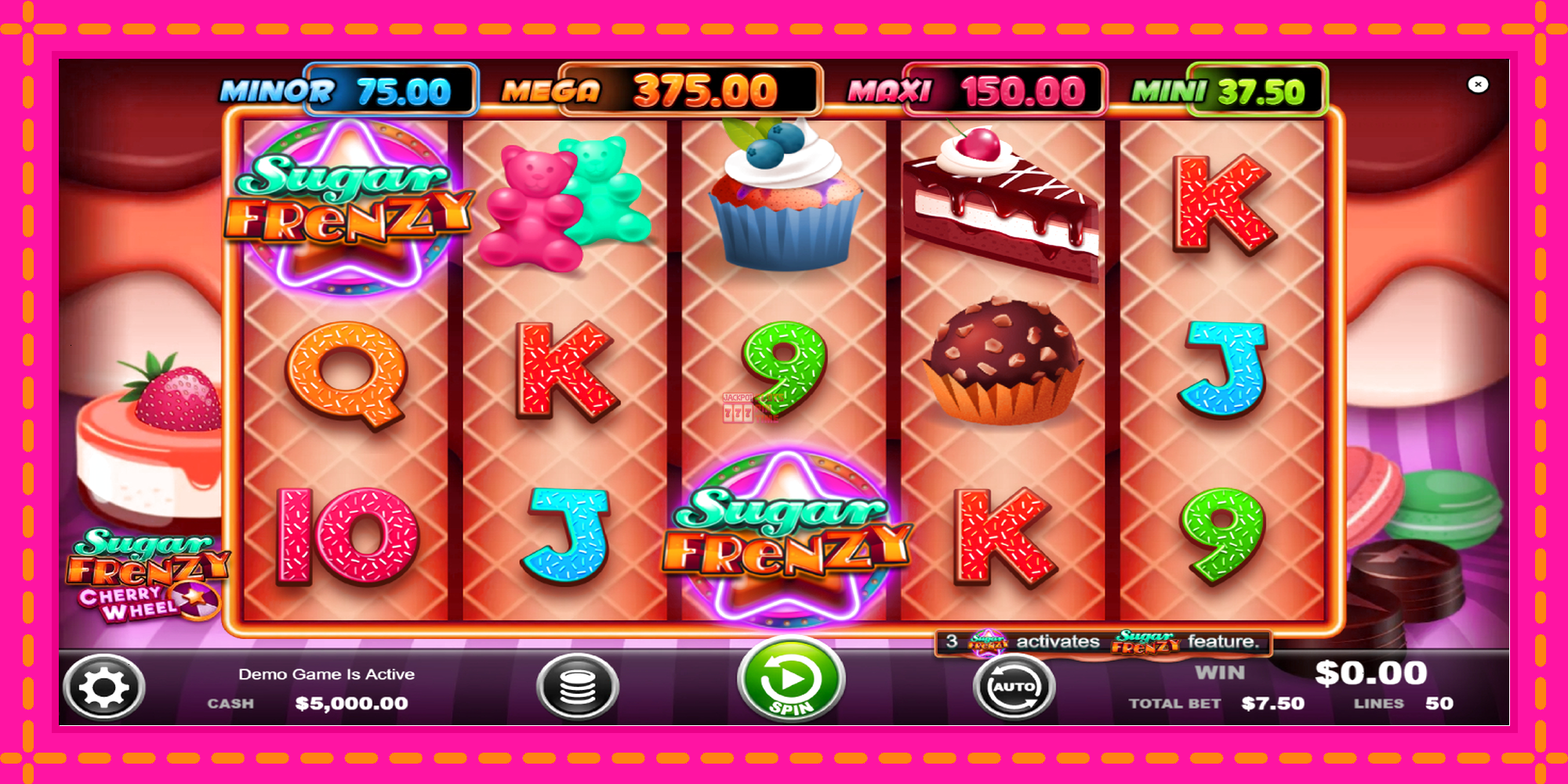 Slot machine Sugar Frenzy Cherry Wheel gratuitamente, immagine 1