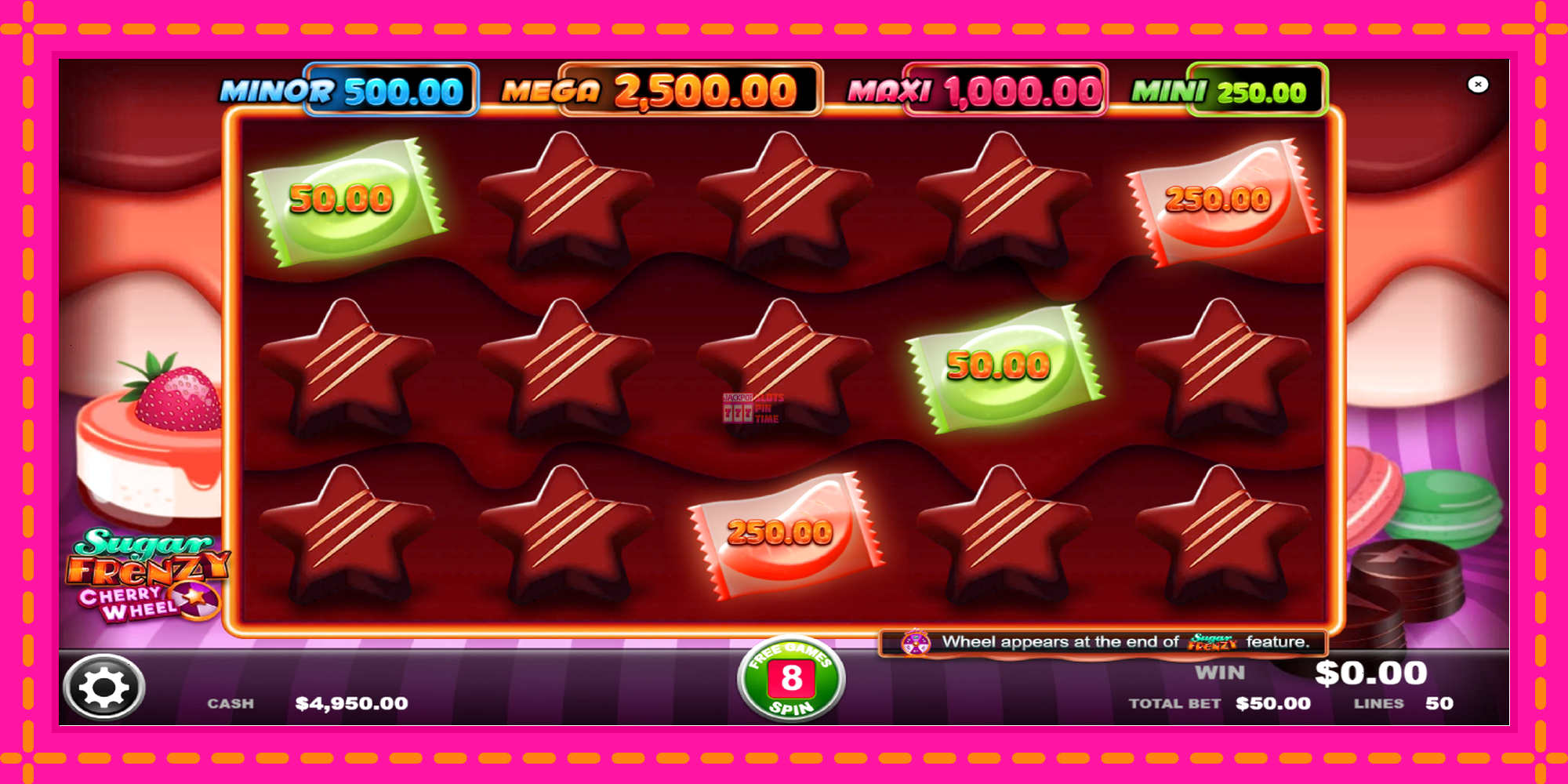 Slot machine Sugar Frenzy Cherry Wheel gratuitamente, immagine 3