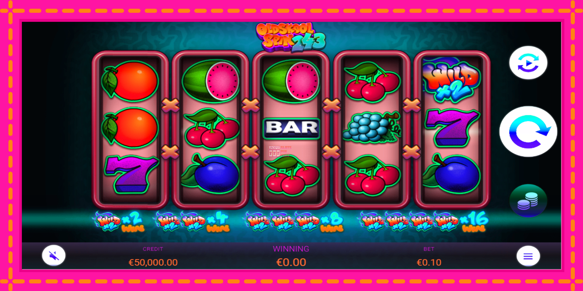 Slot machine Oldskool Spin 243 gratuitamente, immagine 1