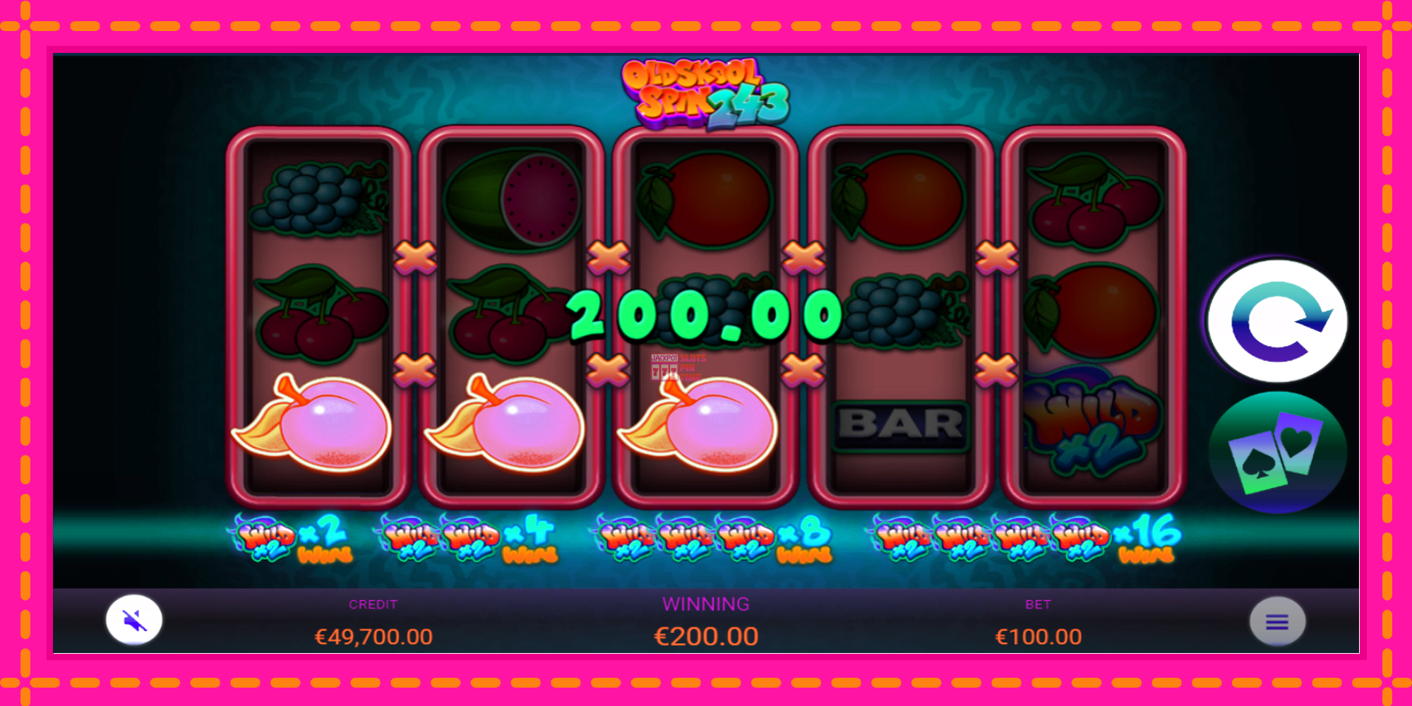 Slot machine Oldskool Spin 243 gratuitamente, immagine 2