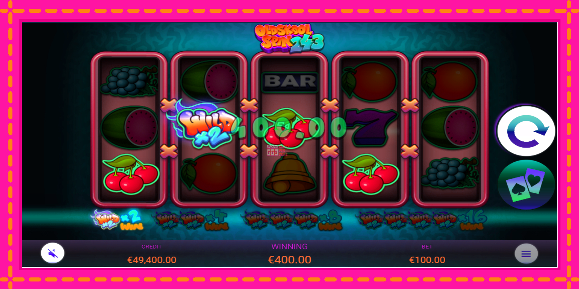 Slot machine Oldskool Spin 243 gratuitamente, immagine 3