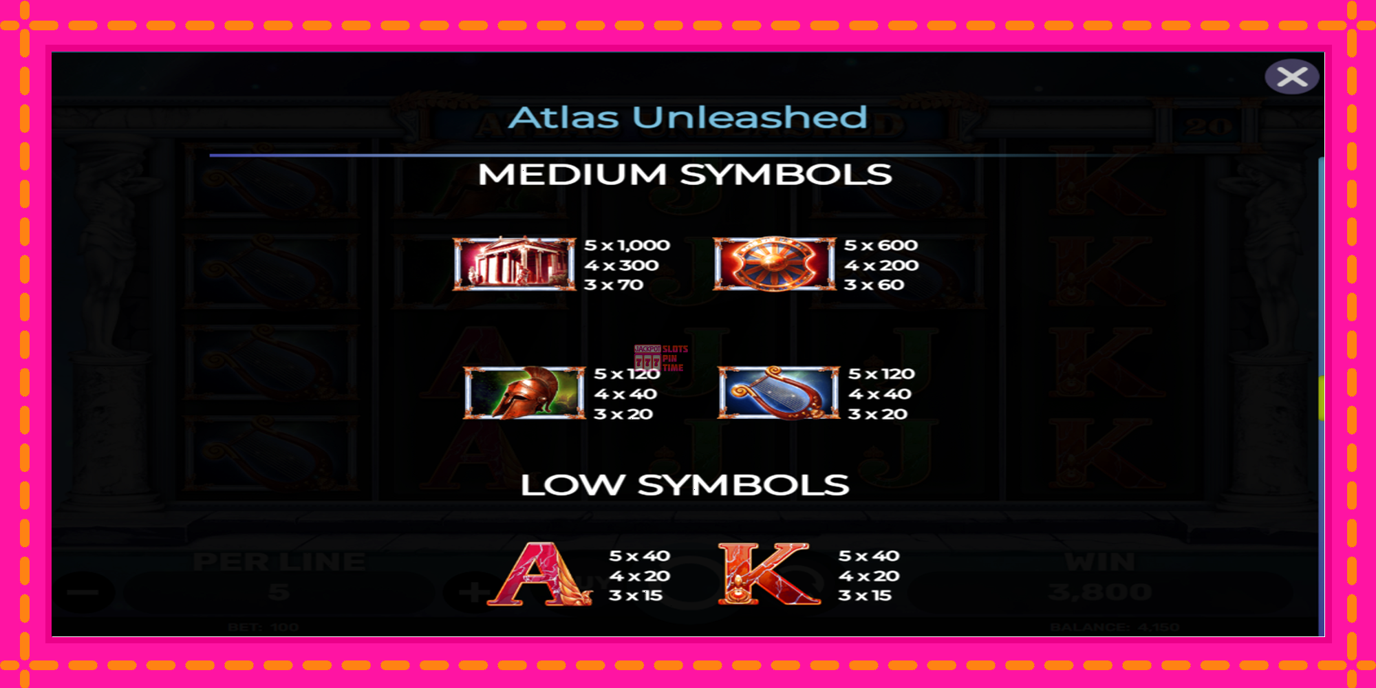 Slot machine Atlas Unleashed gratuitamente, immagine 6