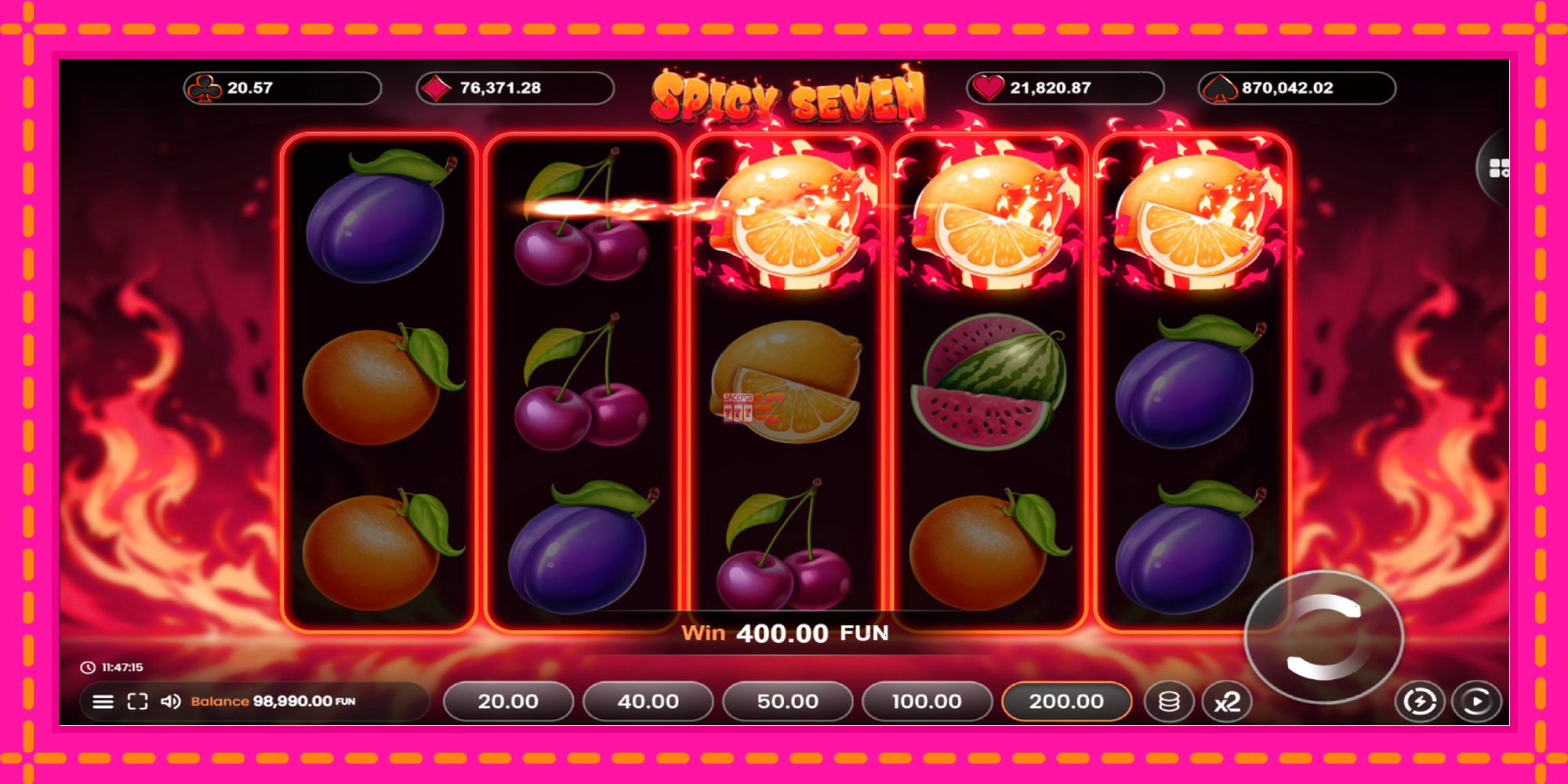 Slot machine Spicy Seven 20 gratuitamente, immagine 4